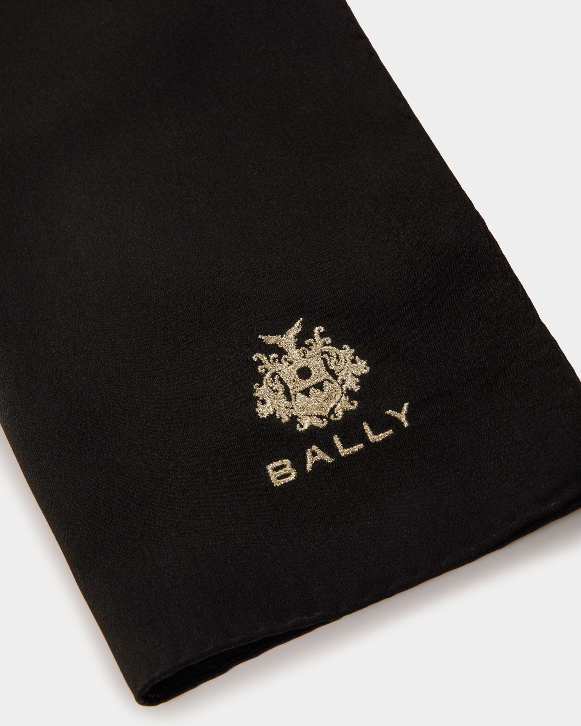 Bally Global - Bufanda De Seda Negra - Negro