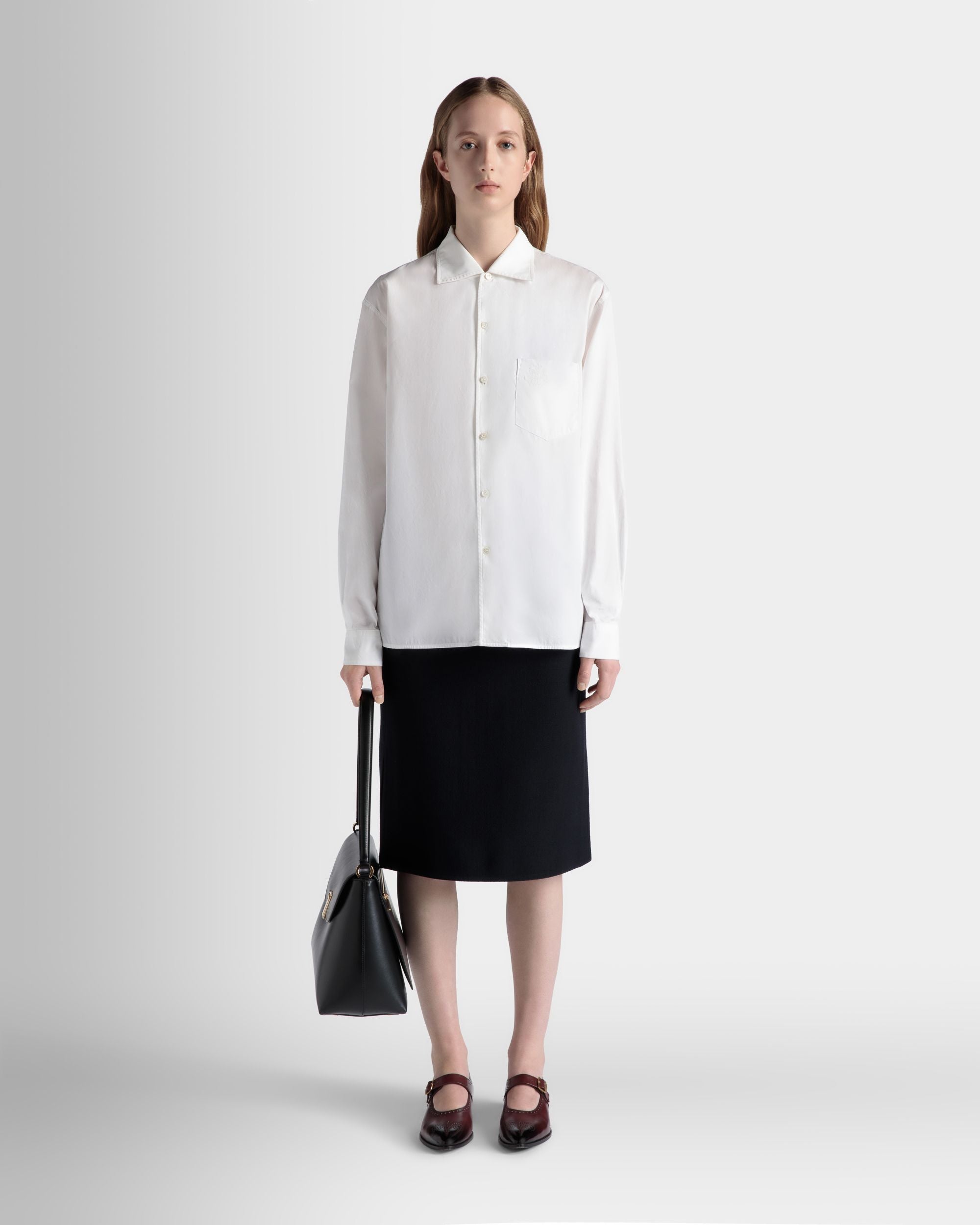 Bally Global - Long Sleeve Shirt In White Cotton - White