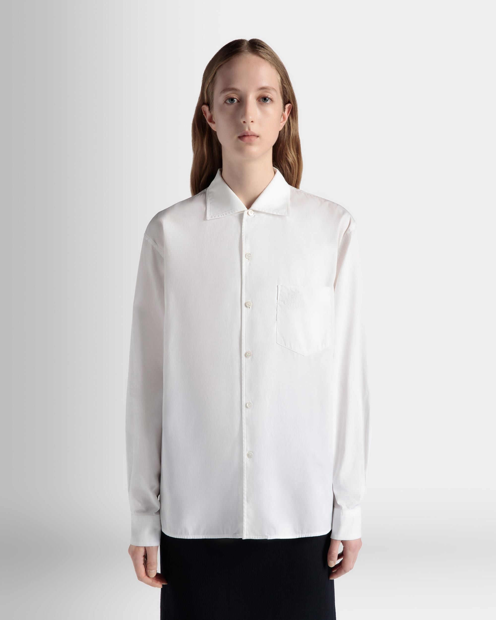 Bally Global - Long Sleeve Shirt In White Cotton - White