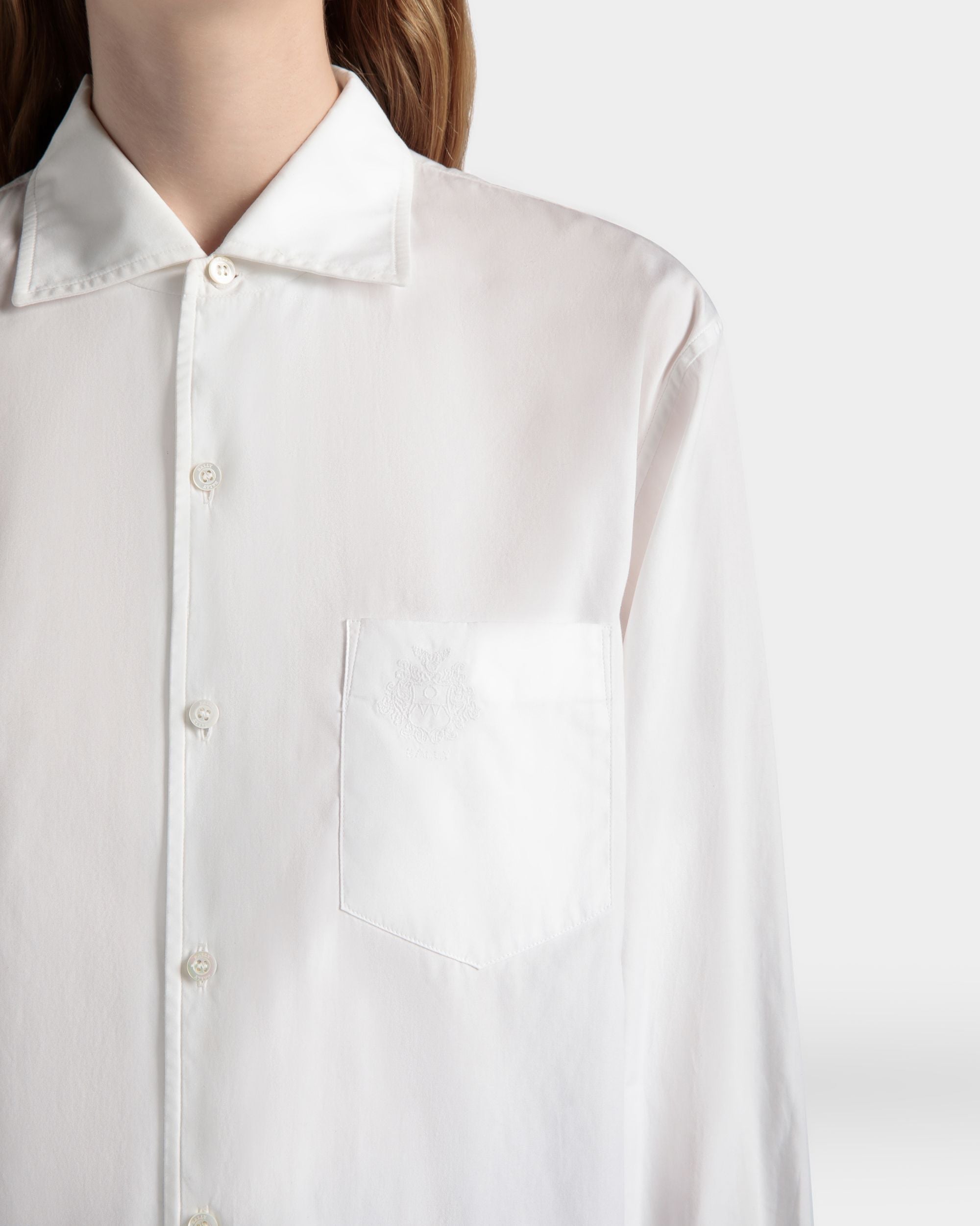 Bally Global - Long Sleeve Shirt In White Cotton - White