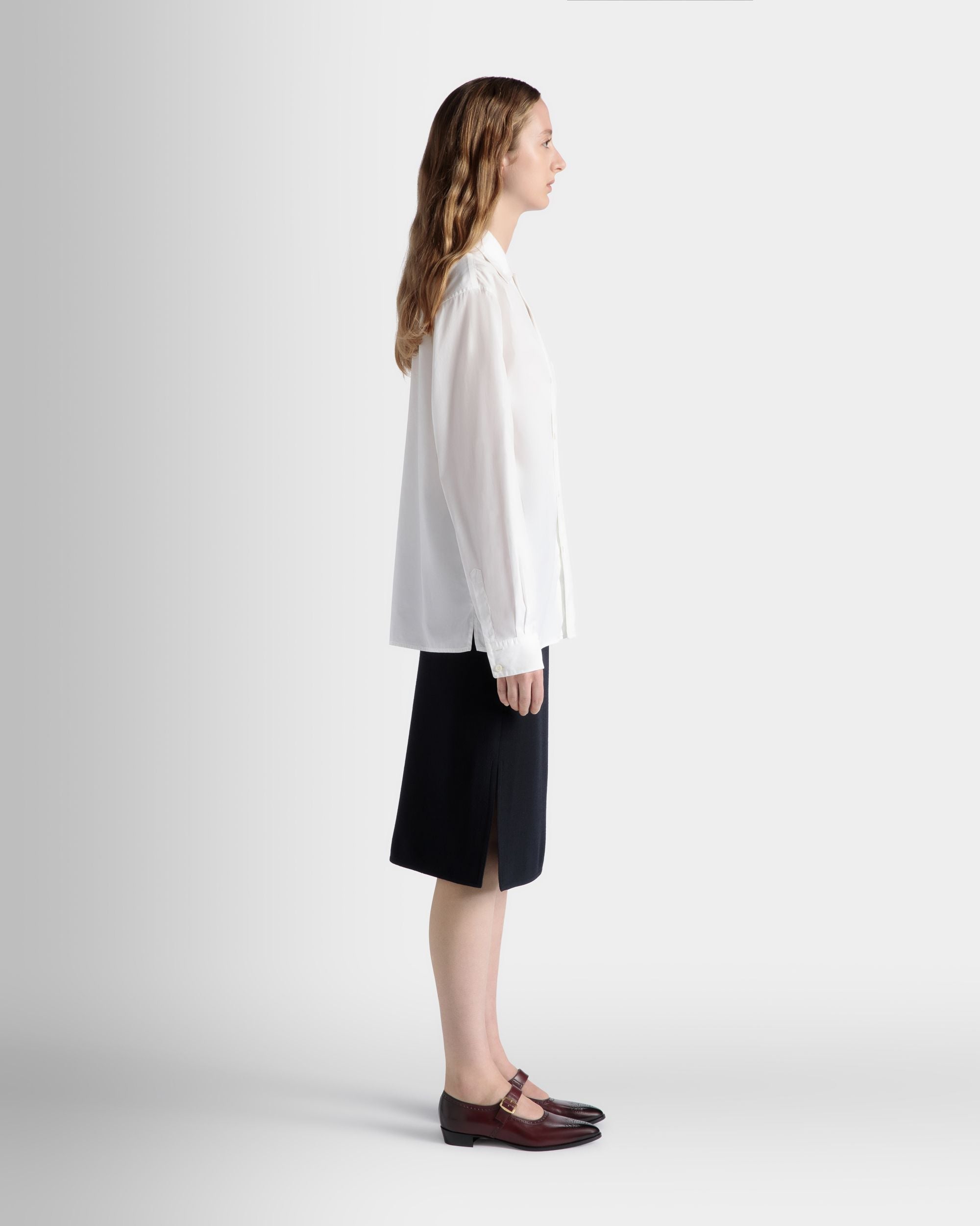Bally Global - Long Sleeve Shirt In White Cotton - White