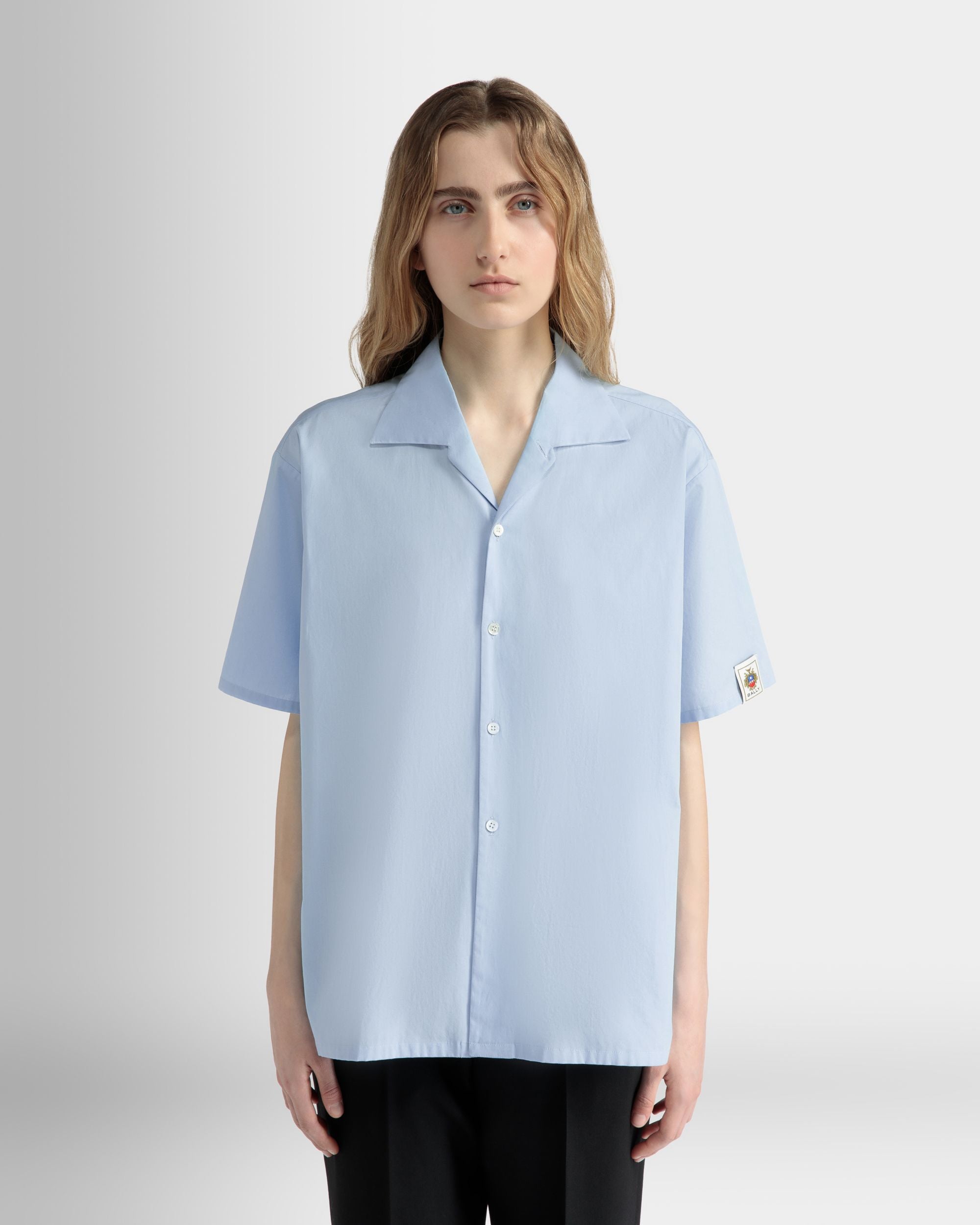 Bally Global - Chemise Oversize En Coton Light Blue - Bleu
