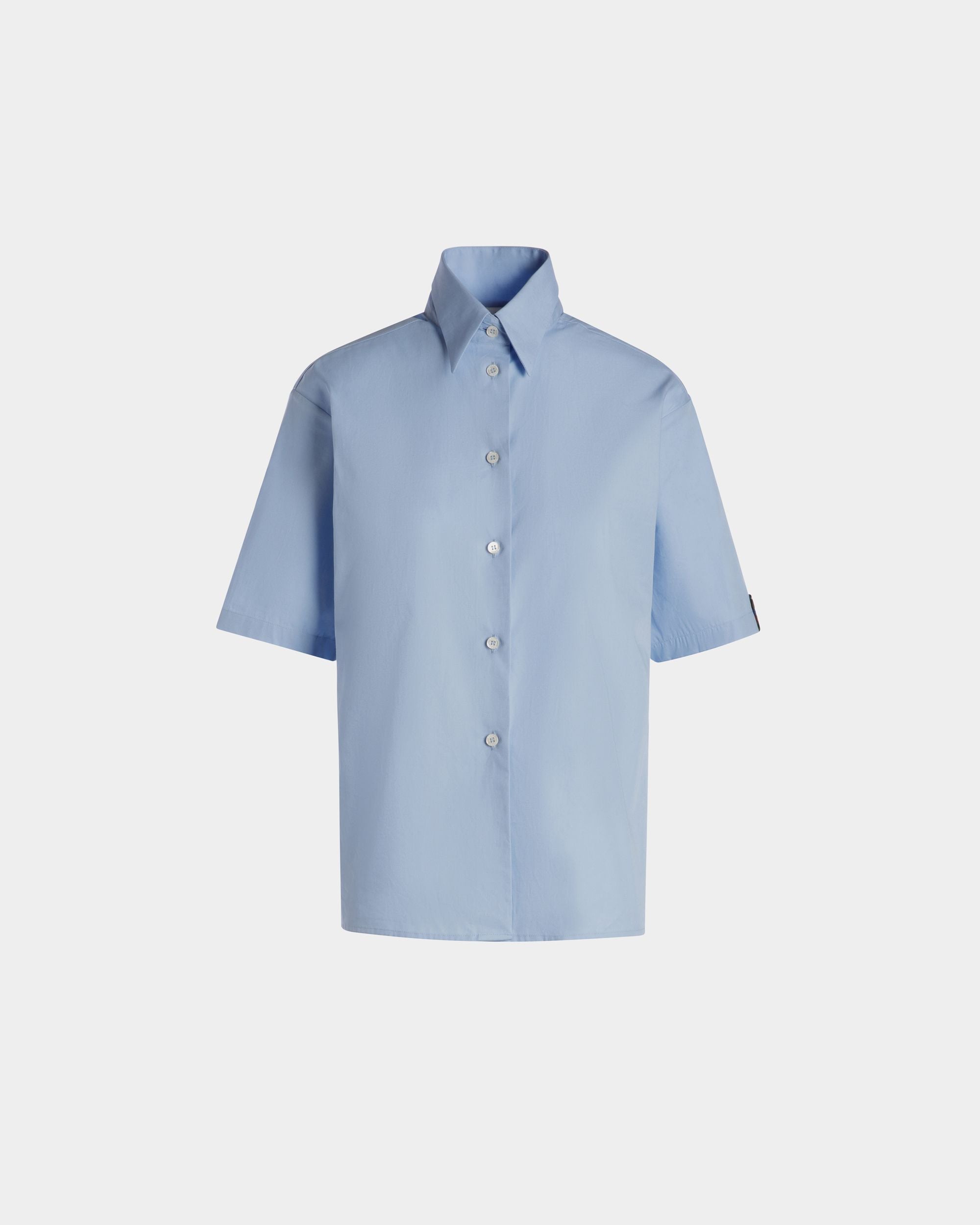 Bally Global - Shirt In Light Blue Cotton - Azul