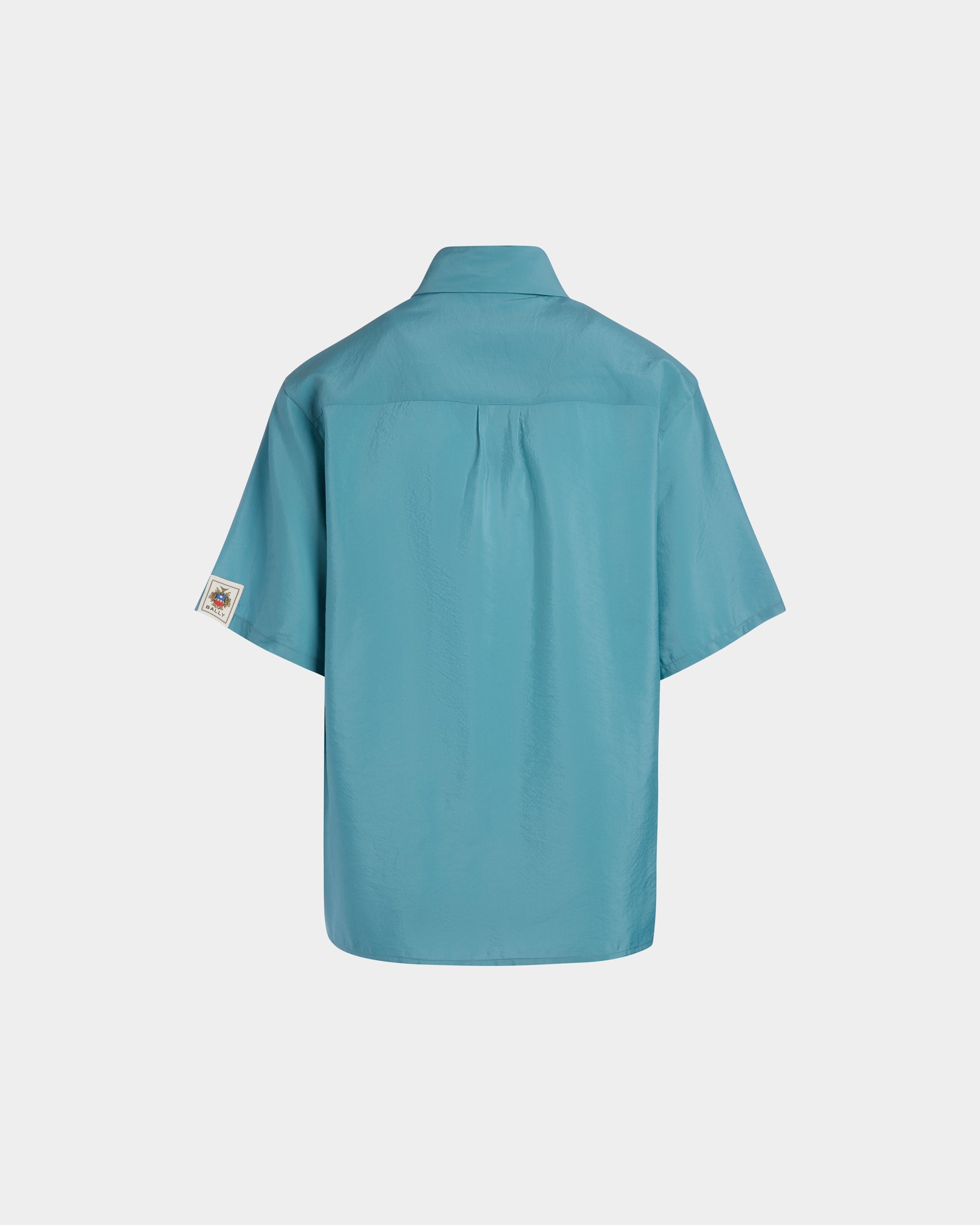 Bally Global - Camisa De Satén Medium Blue - Azul