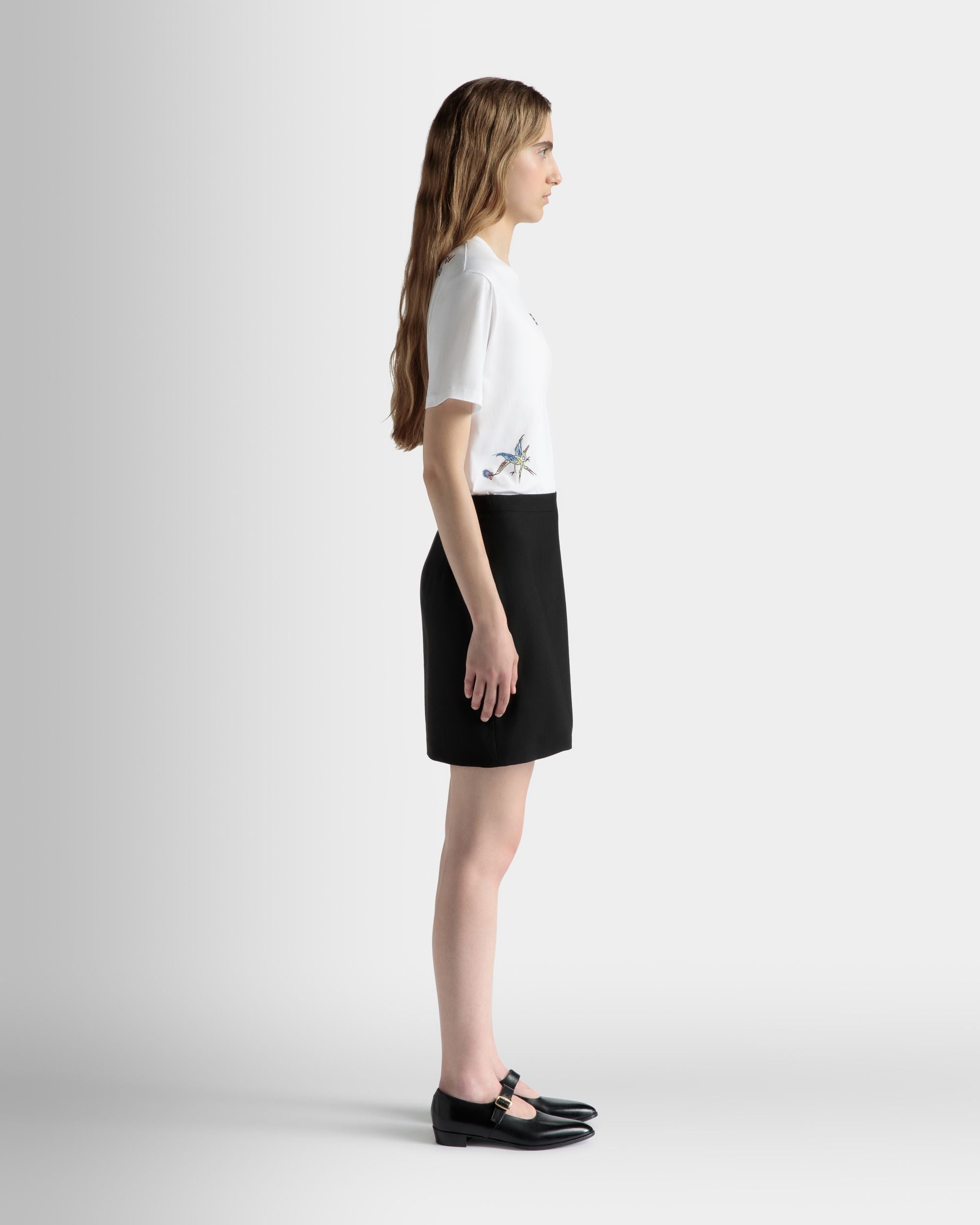 Bally Global - Mini Skirt in Black Wool - Black