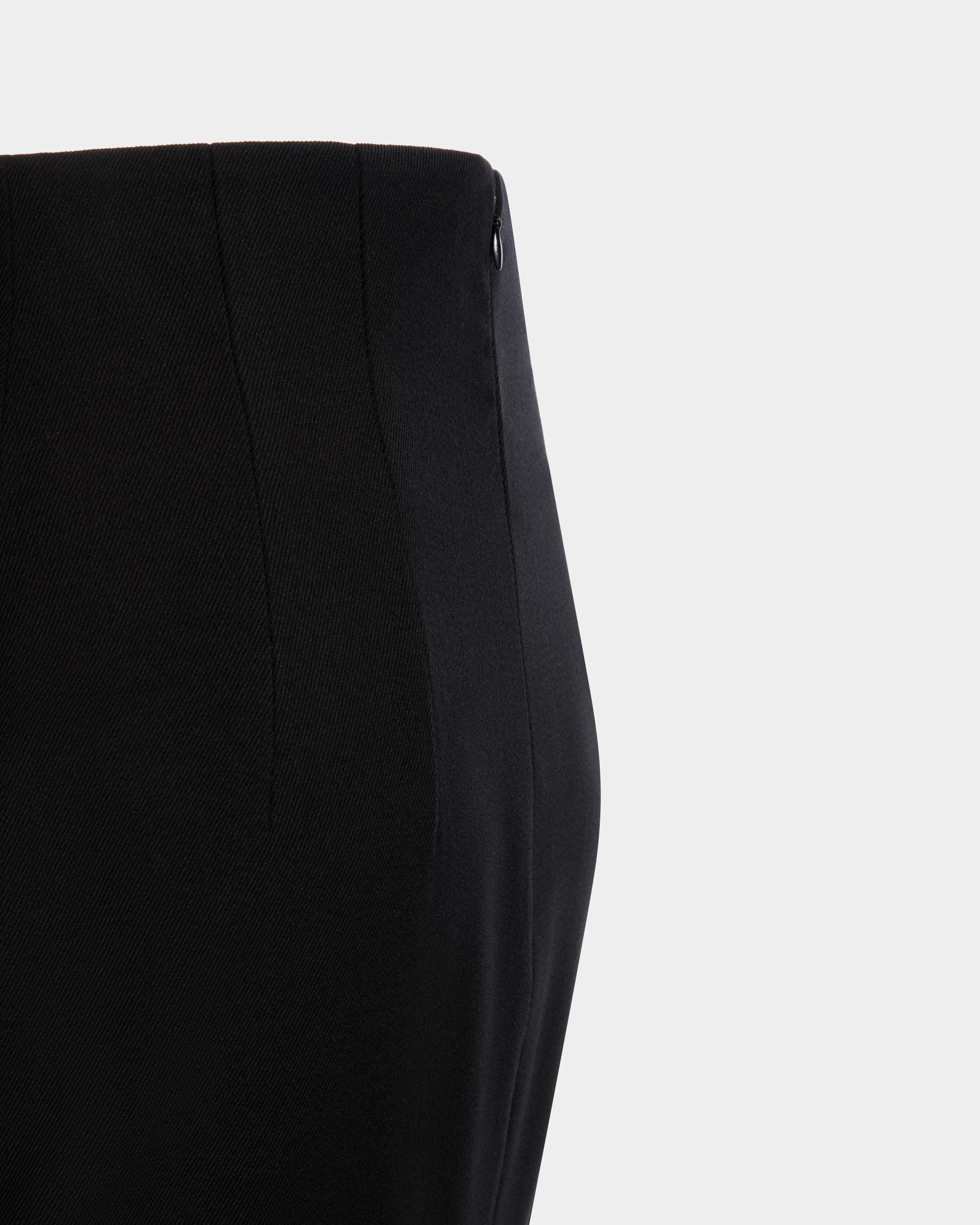 Bally Global - Long Skirt In Black Wool Blend - Black