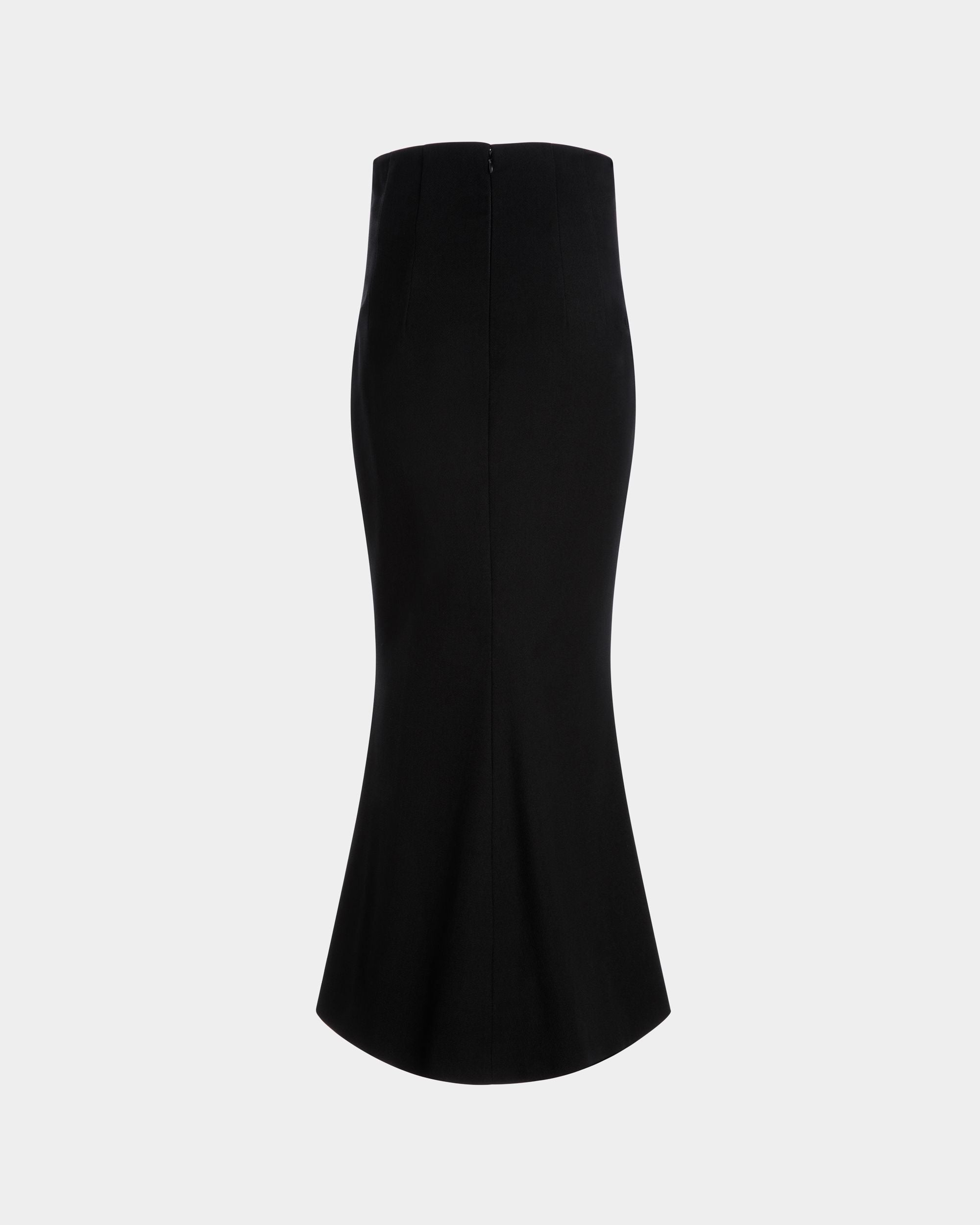 Bally Global - Long Skirt In Black Wool Blend - Black