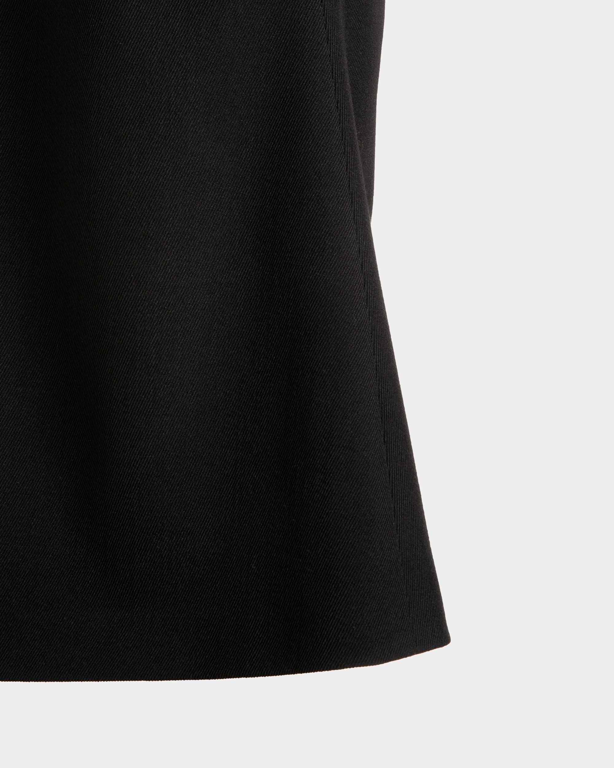 Bally Global - Midi Skirt In Black Wool Blend - Black