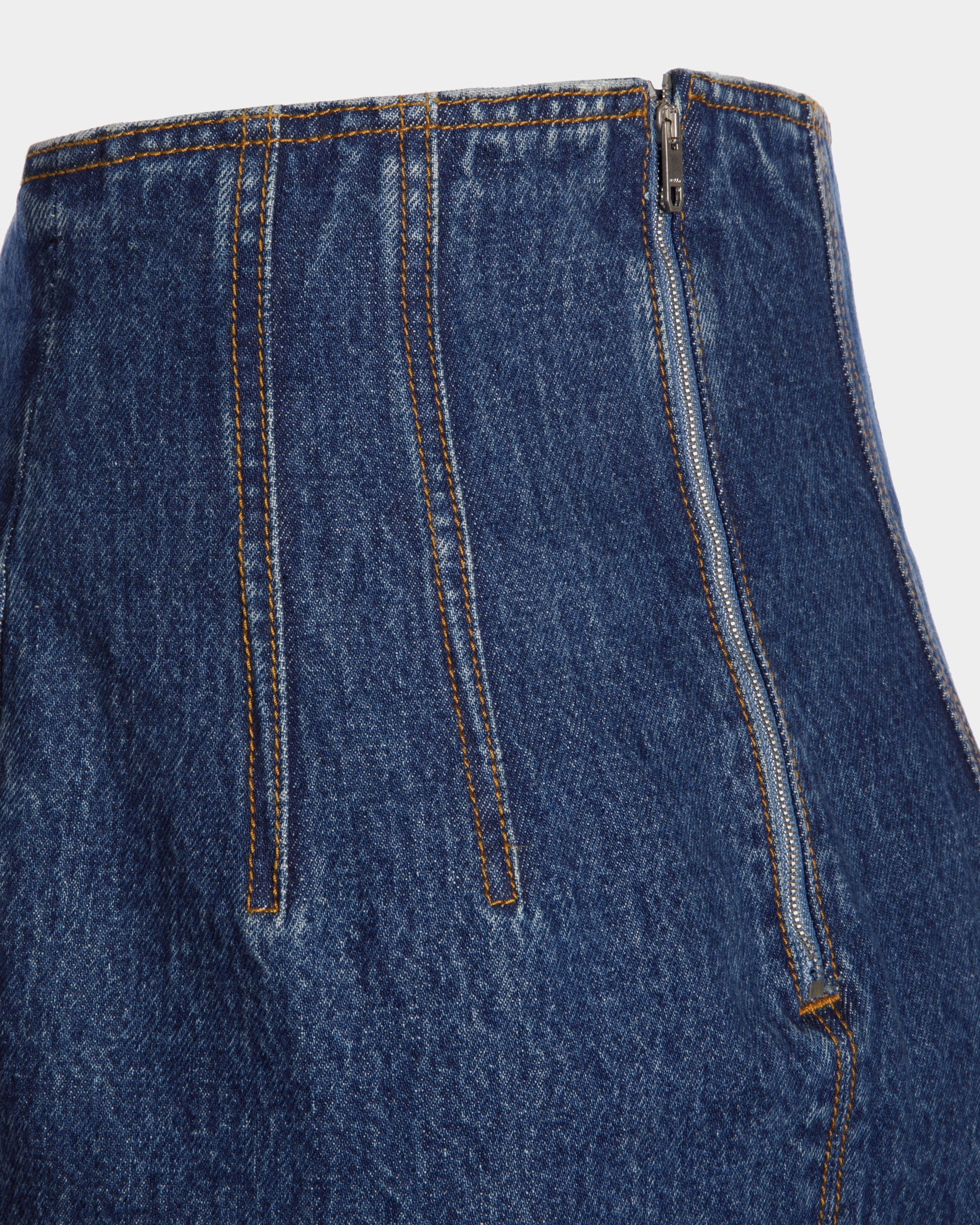 Bally Global - Long Skirt In Medium Blue Cotton - Blue