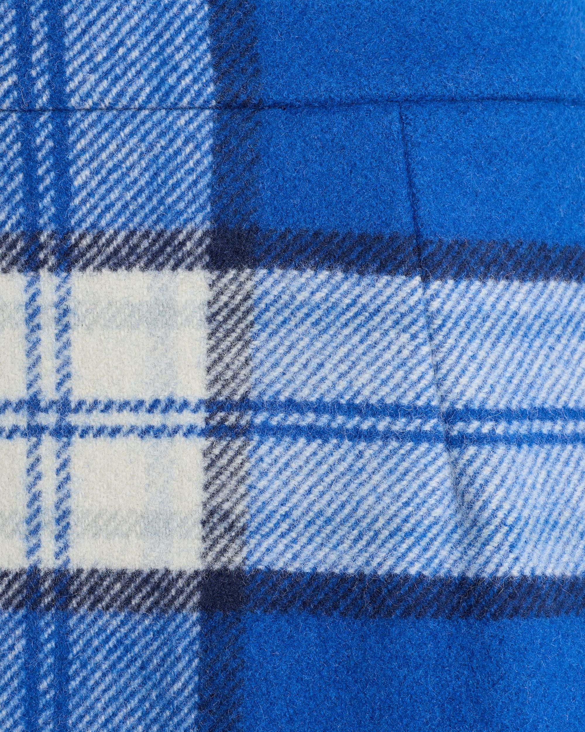 Bally Global - Midi Skirt With a Check Pattern in a Blue Wool Blend - Blue