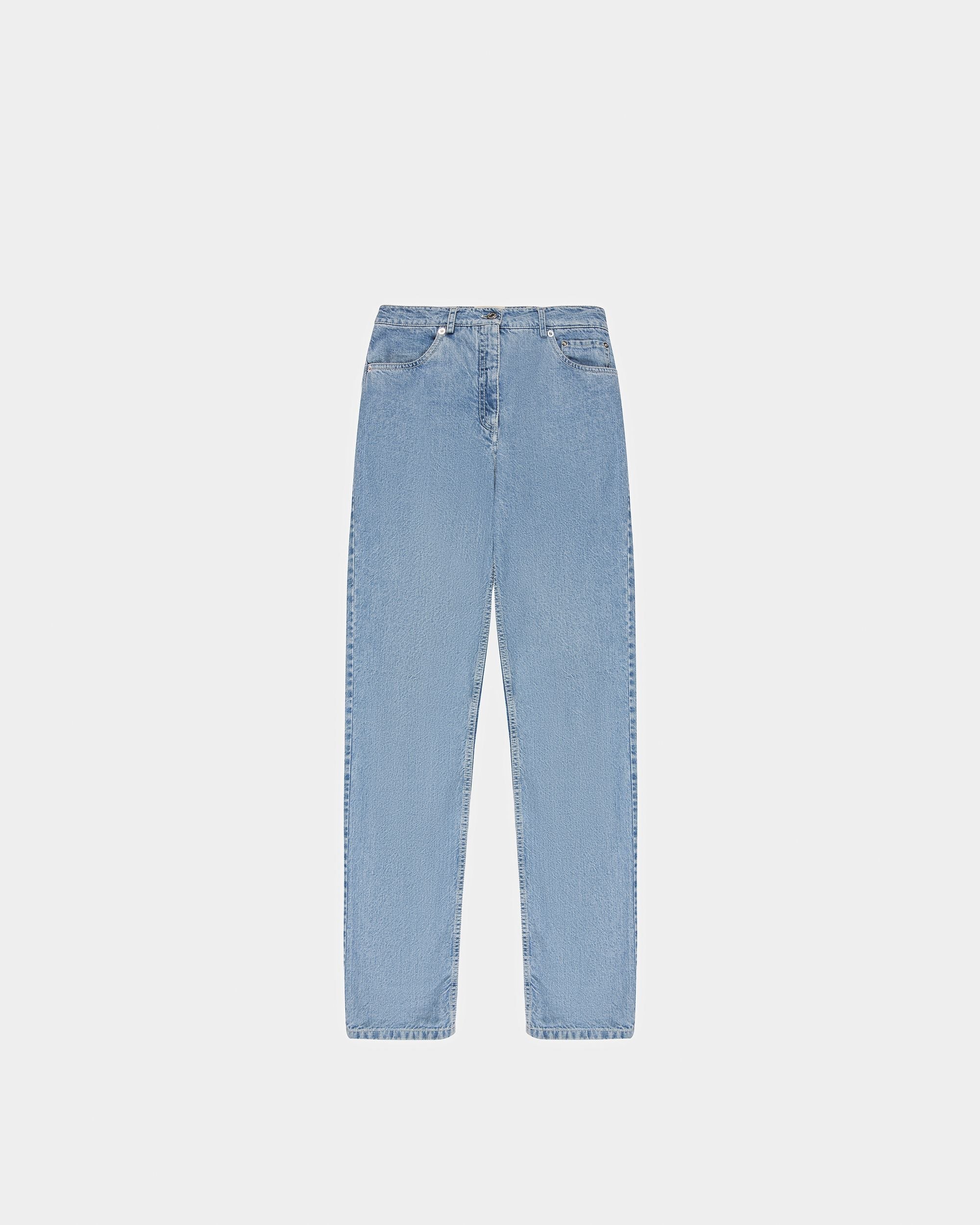 Bally Global - Denim Trousers In Light Blue - Azul