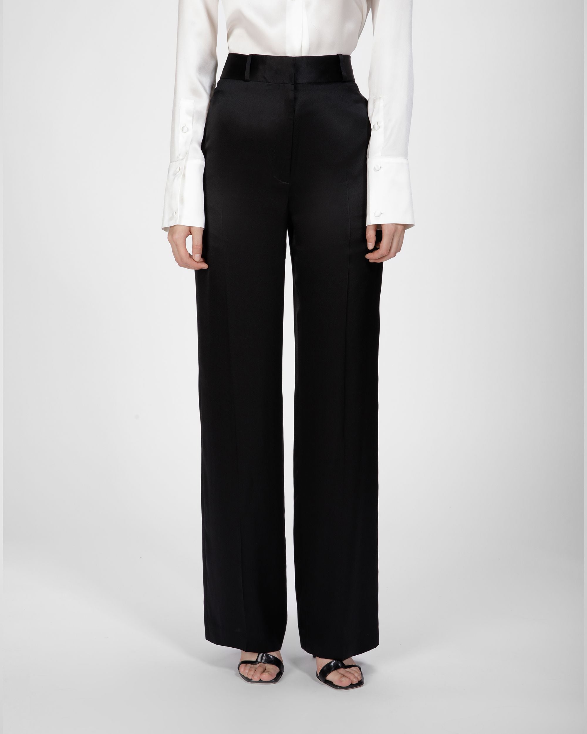 Bally Global - Pantalones De Seda En Negro - Negro