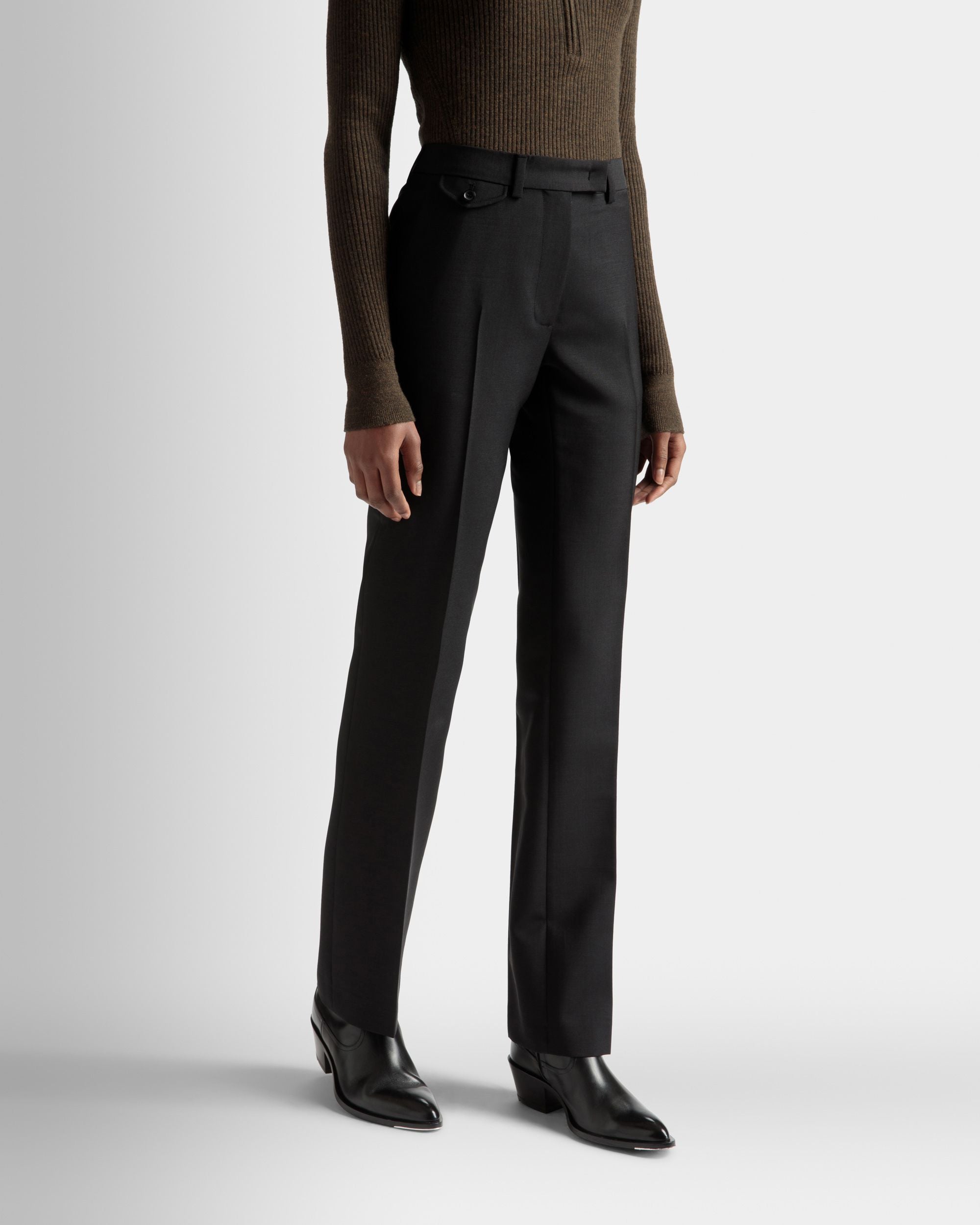Bally Global - Pantalones De Traje De Pernera Recta - Negro
