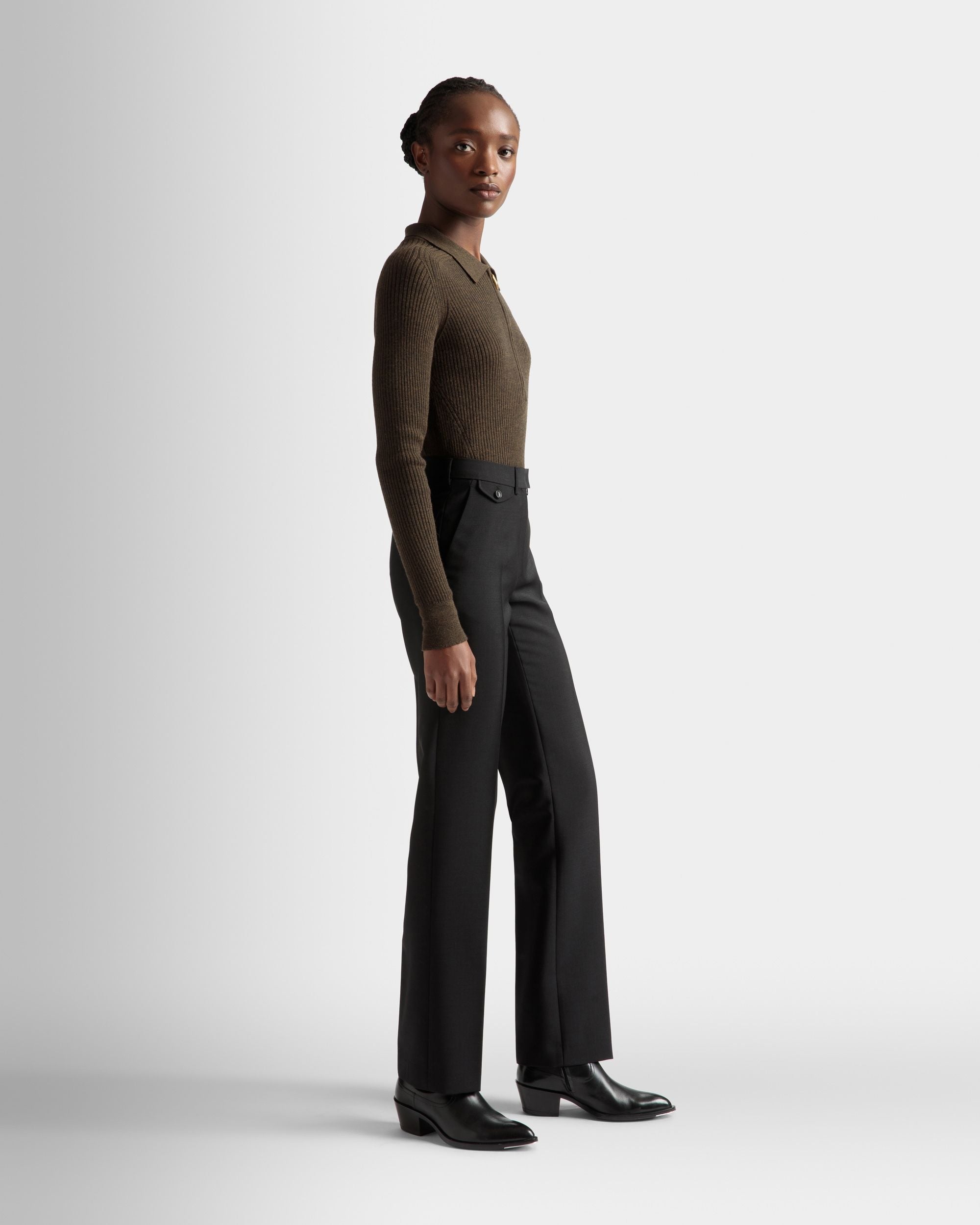 Bally Global - Pantalones De Traje De Pernera Recta - Negro