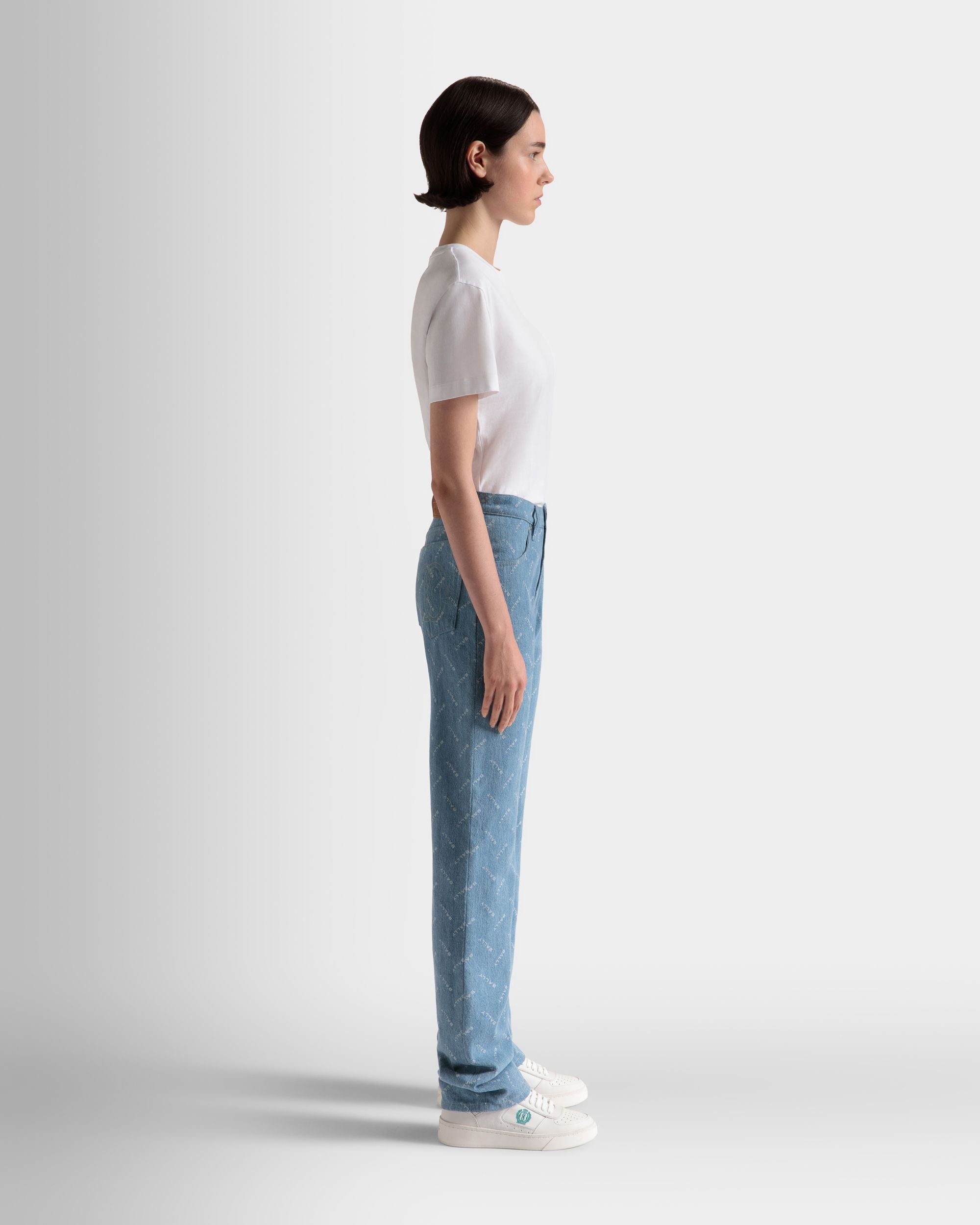 Bally Global - Denim Pants in Light Blue Cotton - Blue