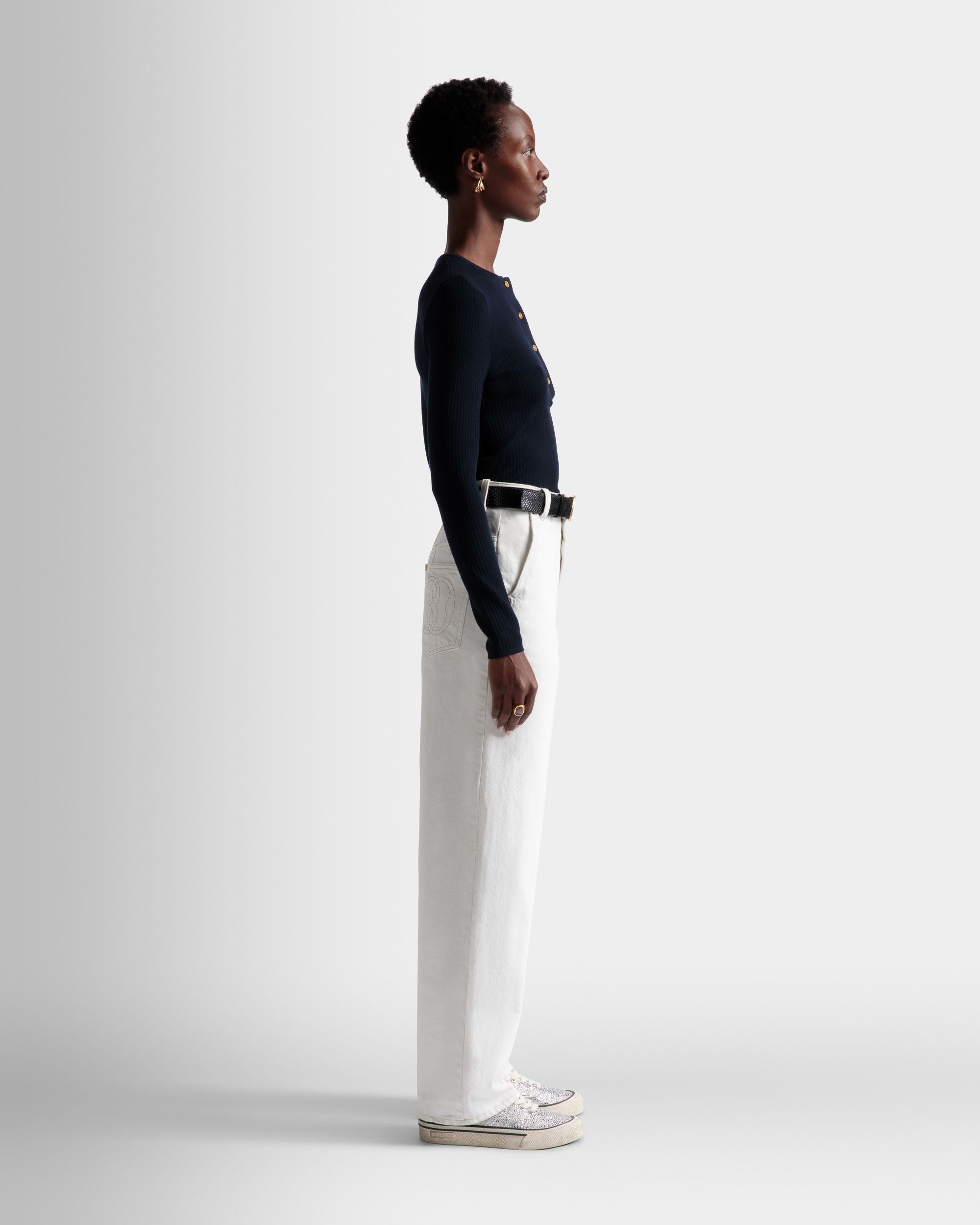 Bally Global - Vaqueros Desteñidos De Denim Color Hueso - Blanco