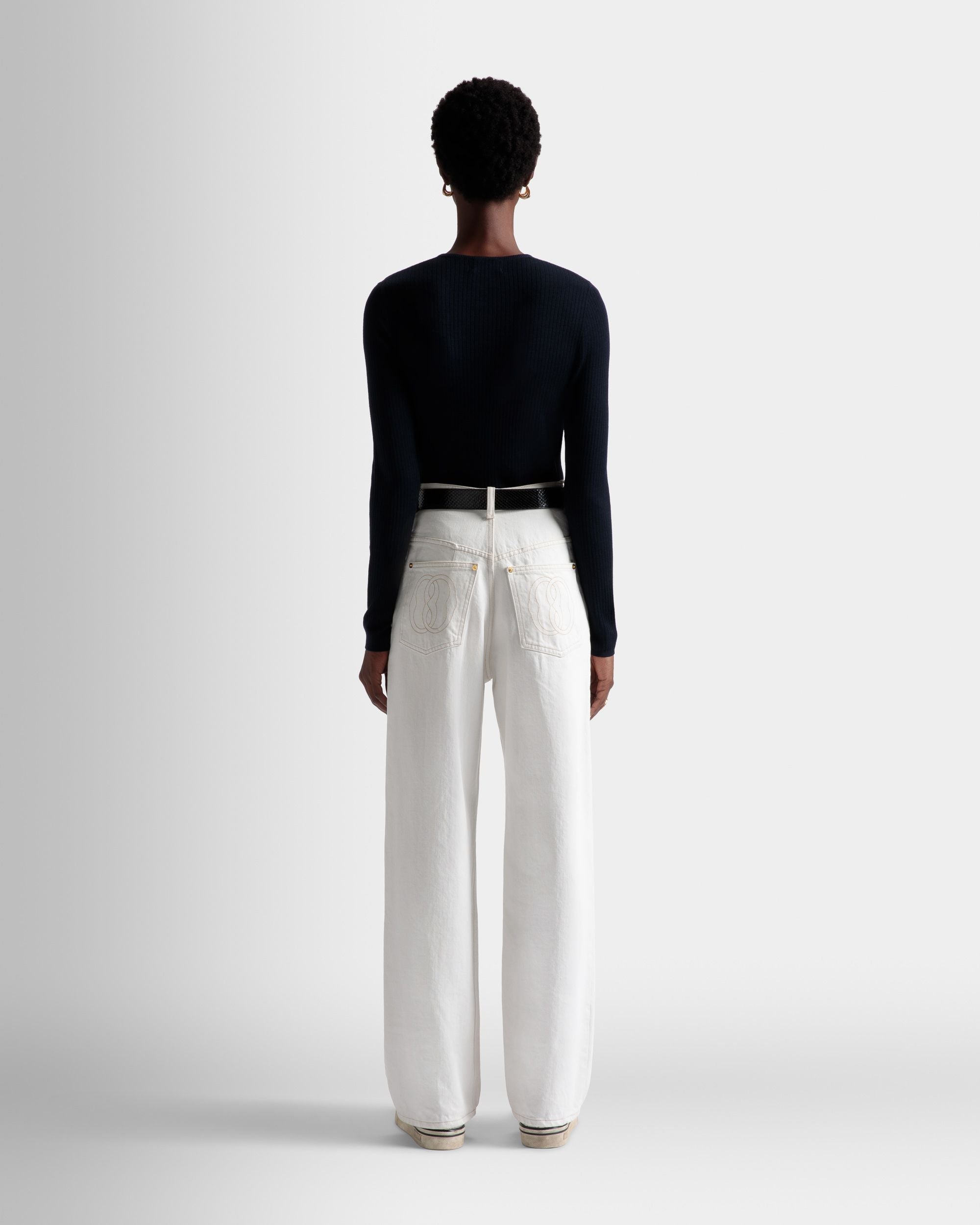 Bally Global - Vaqueros Desteñidos De Denim Color Hueso - Blanco