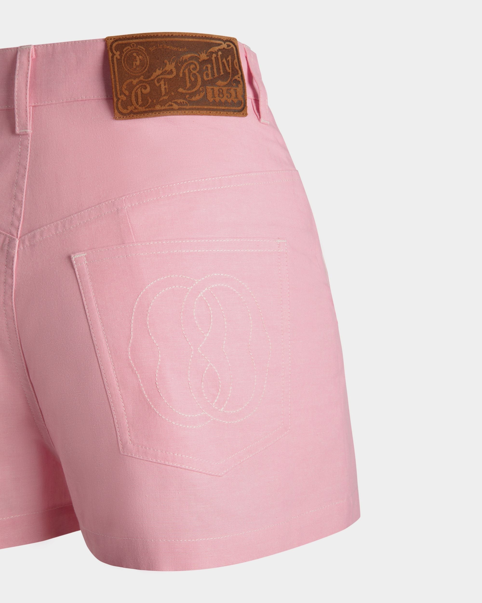 Bally Global - Shorts in Pink Cotton Denim - Pink