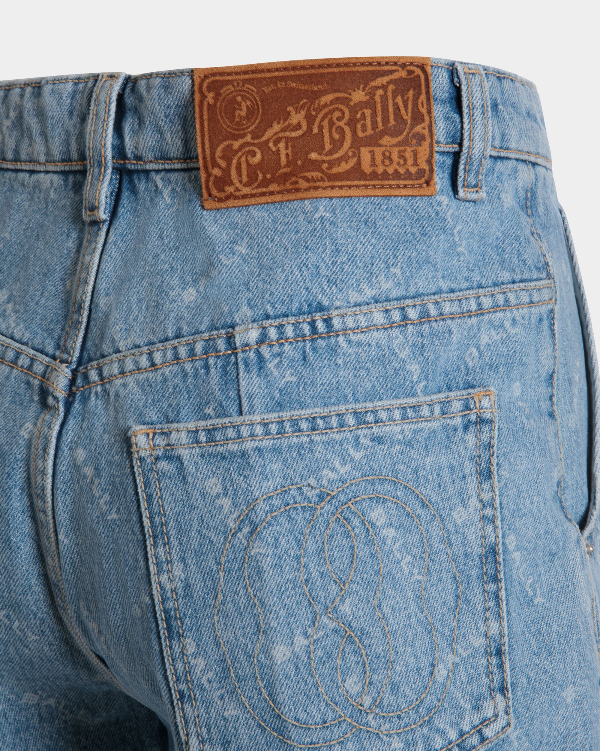 Bally Global - Denim Shorts in Light Blue Cotton - Azul