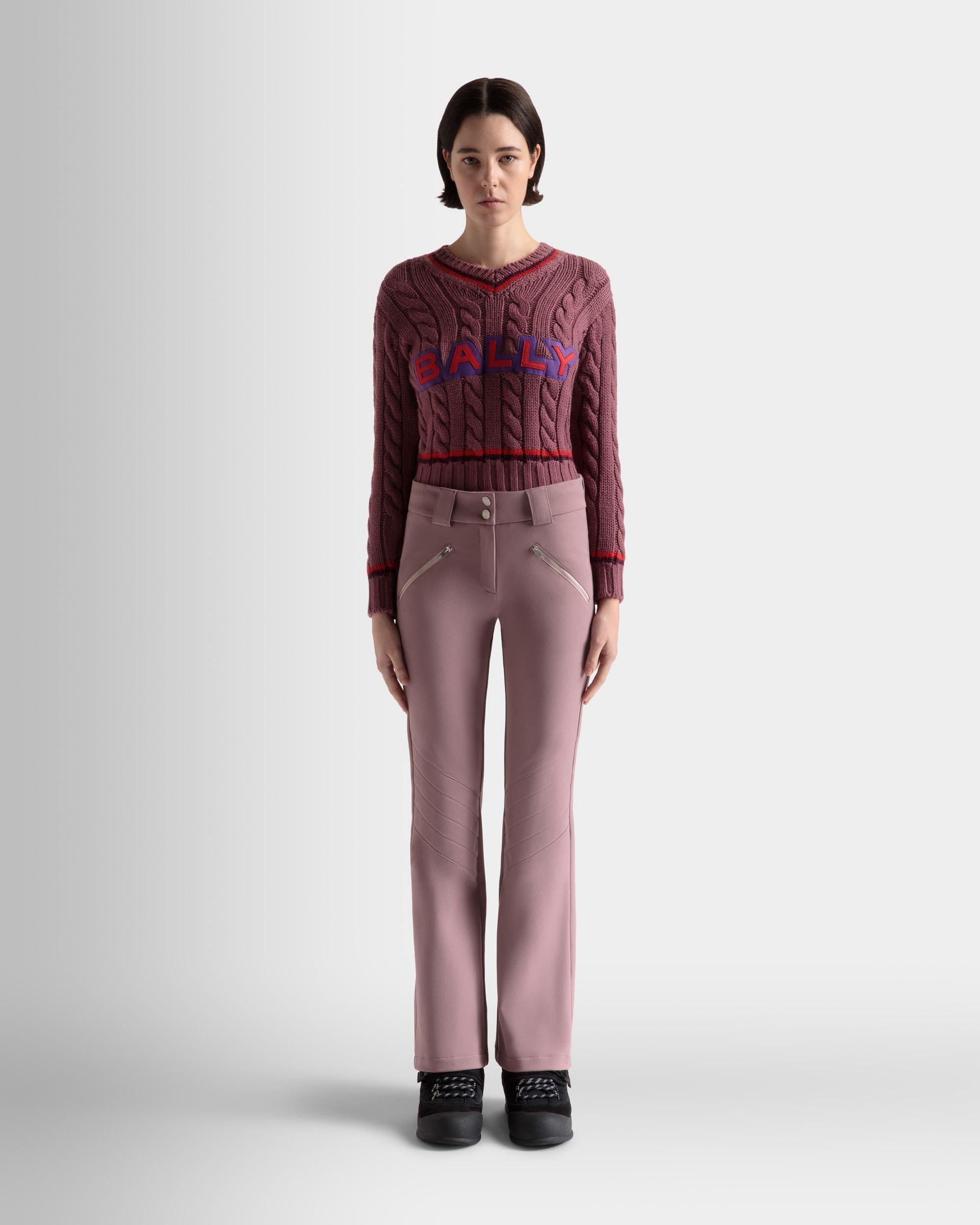 Bally Global - Flared Stretch Pants In Light Pink - Pink