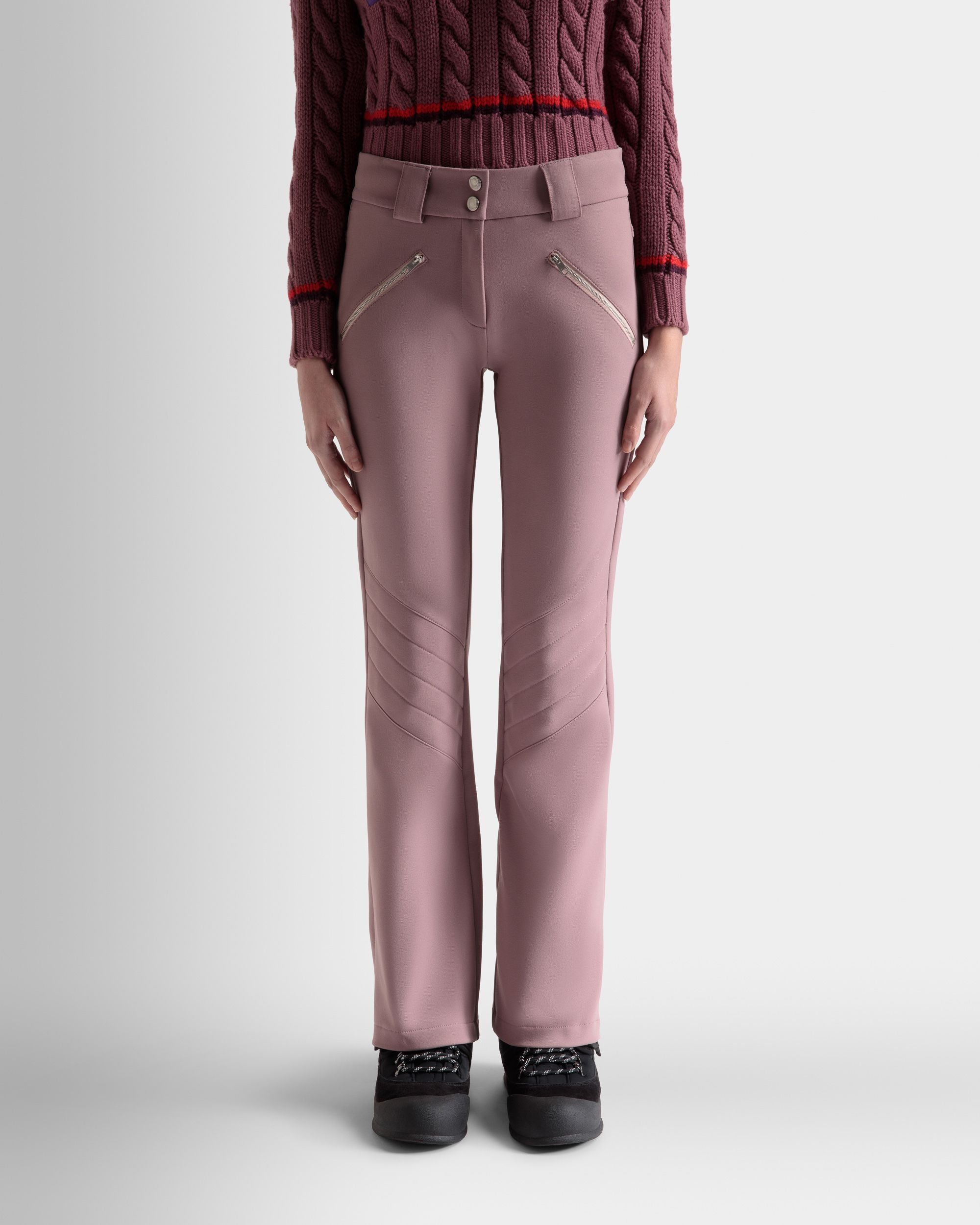 Bally Global - Flared Stretch Pants In Light Pink - Pink
