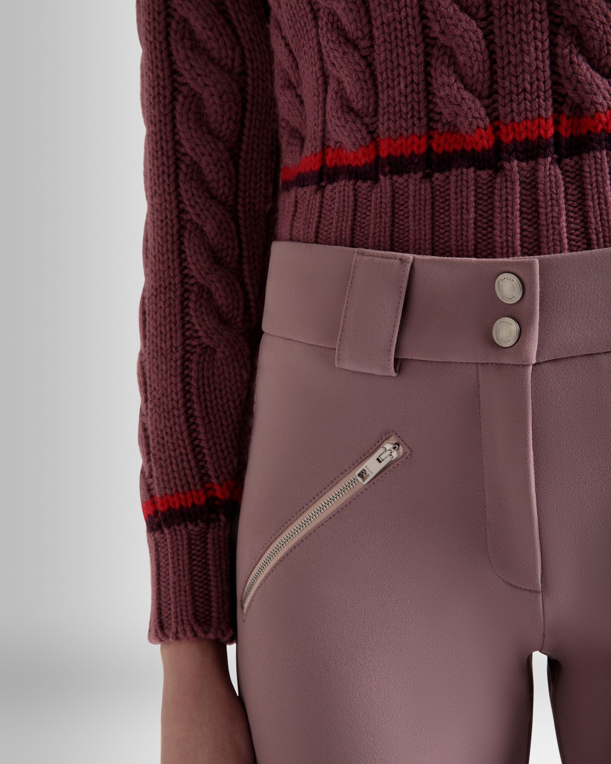 Bally Global - Flared Stretch Pants In Light Pink - Pink