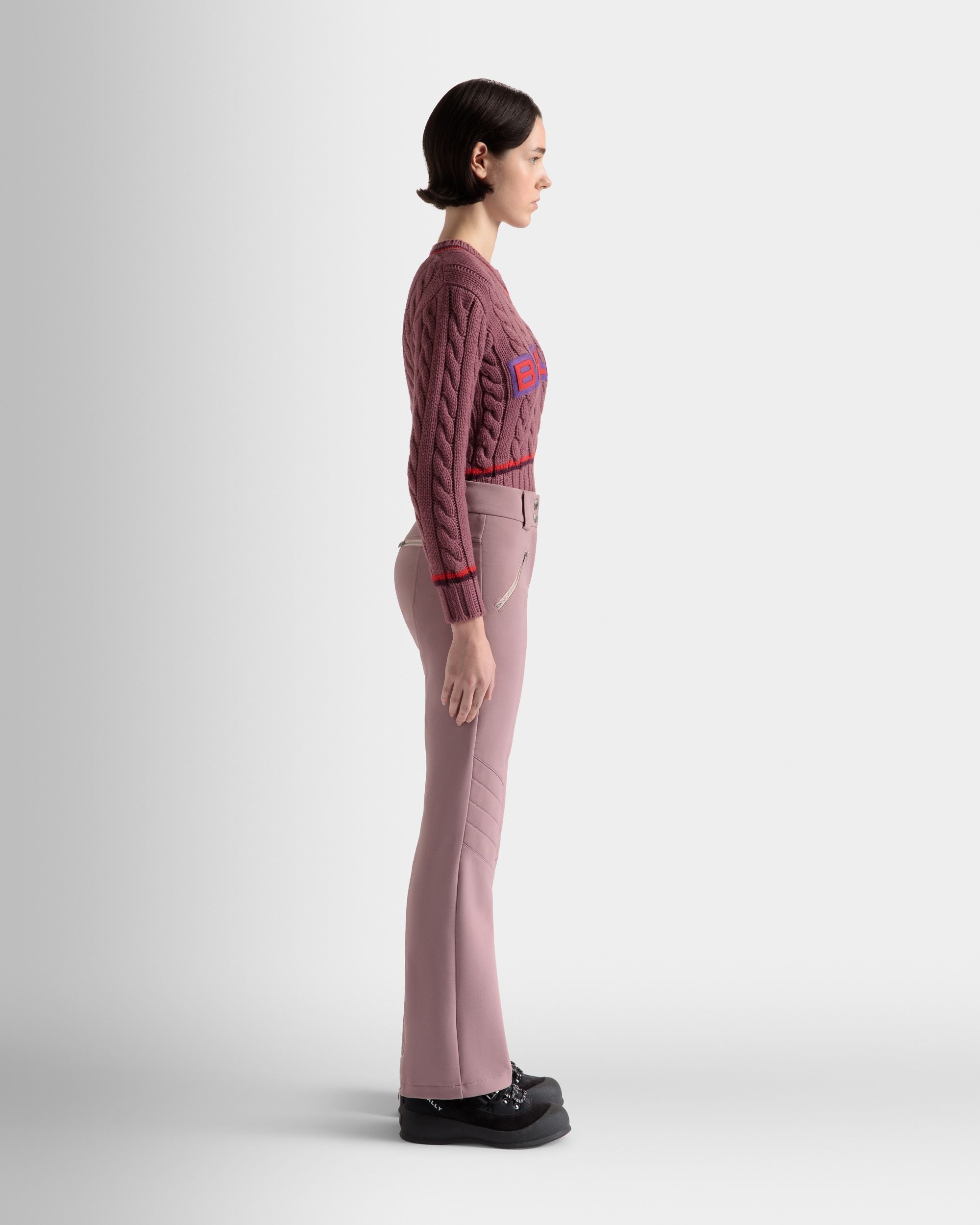 Bally Global - Flared Stretch Pants In Light Pink - Pink