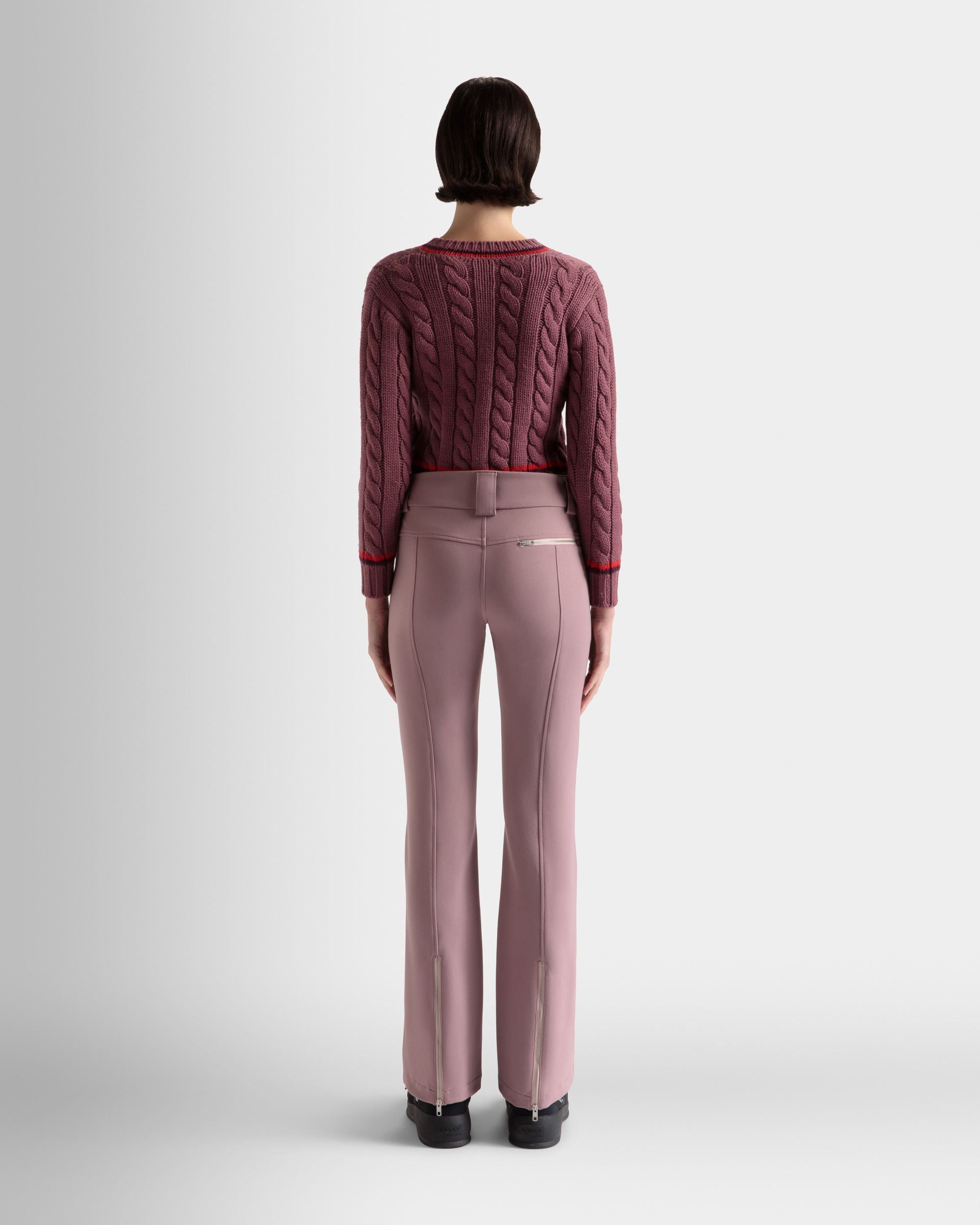 Bally Global - Flared Stretch Pants In Light Pink - Pink