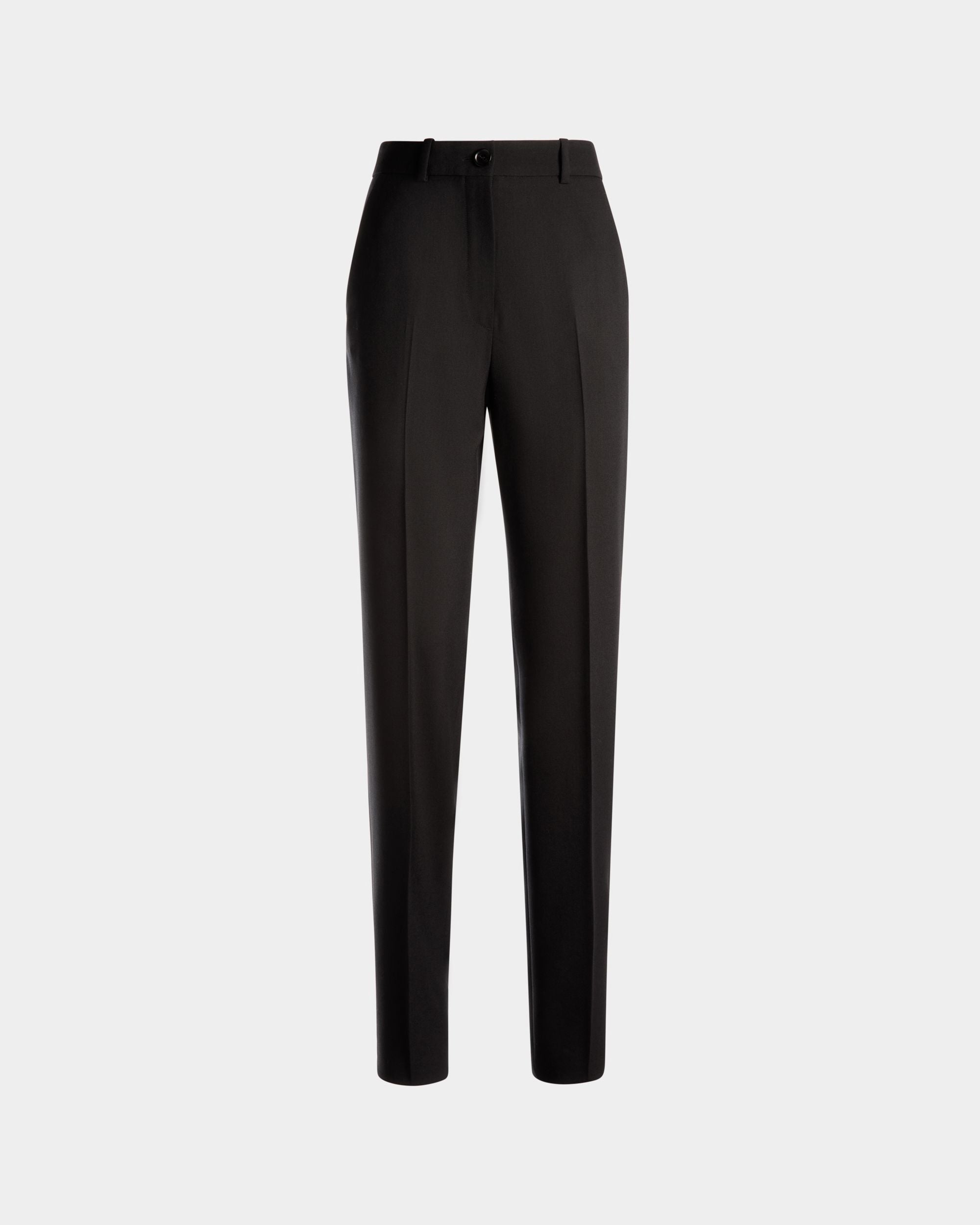 Bally Global - Straight Fit Pants in Black Wool - Black