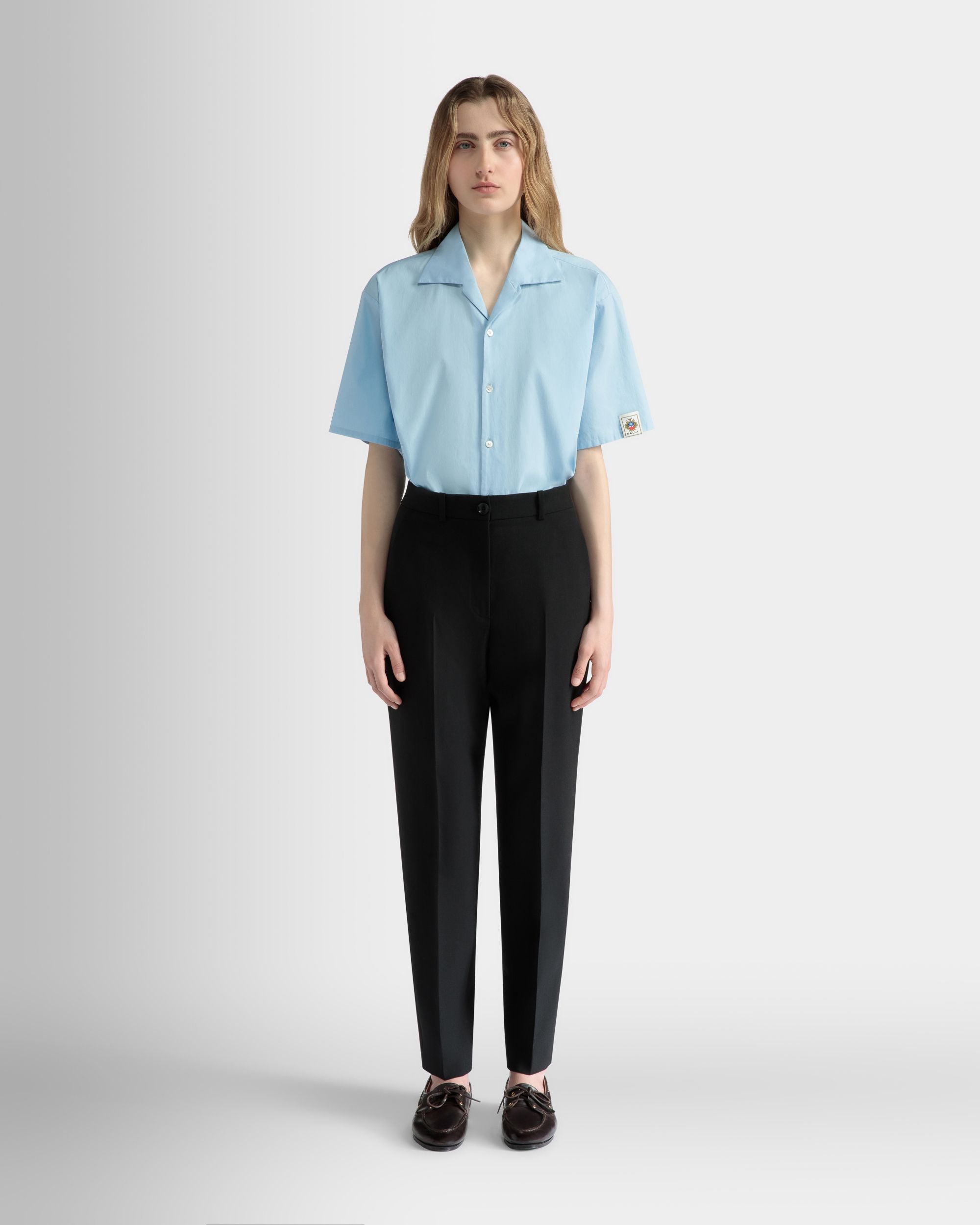 Bally Global - Straight Fit Pants in Black Wool - Black