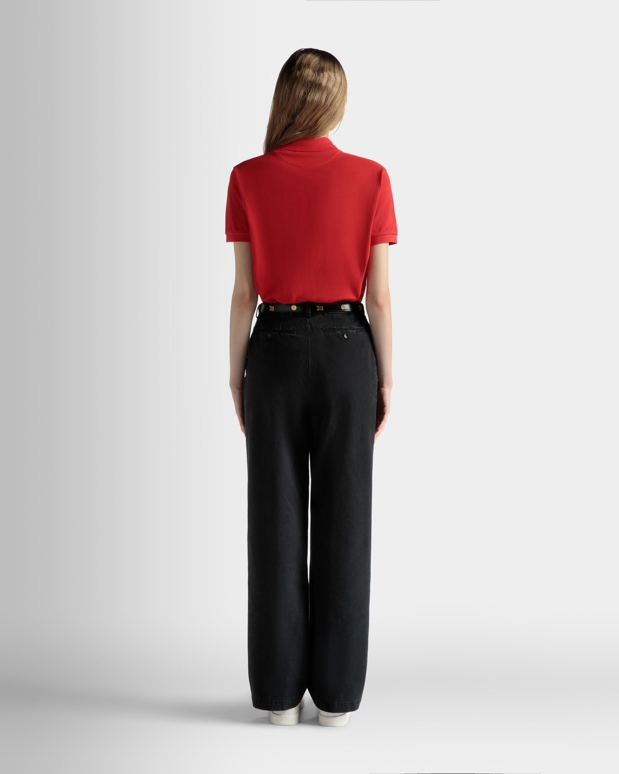 Bally Global - Pleated Pants in Black Washed Cotton - Black
