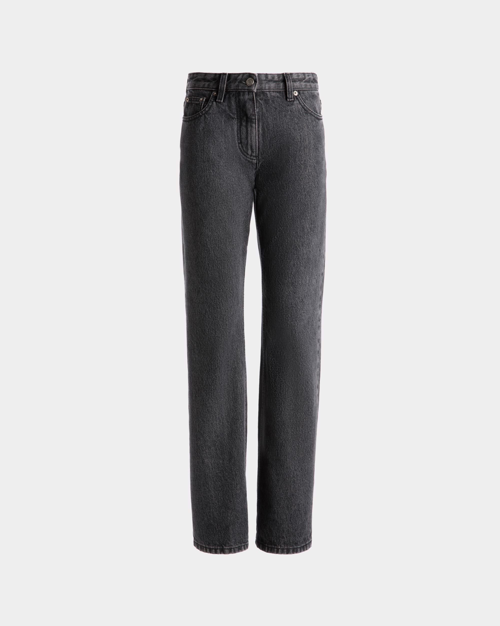 Bally Global - Jean Flare En Coton Gris Chiné - Gris