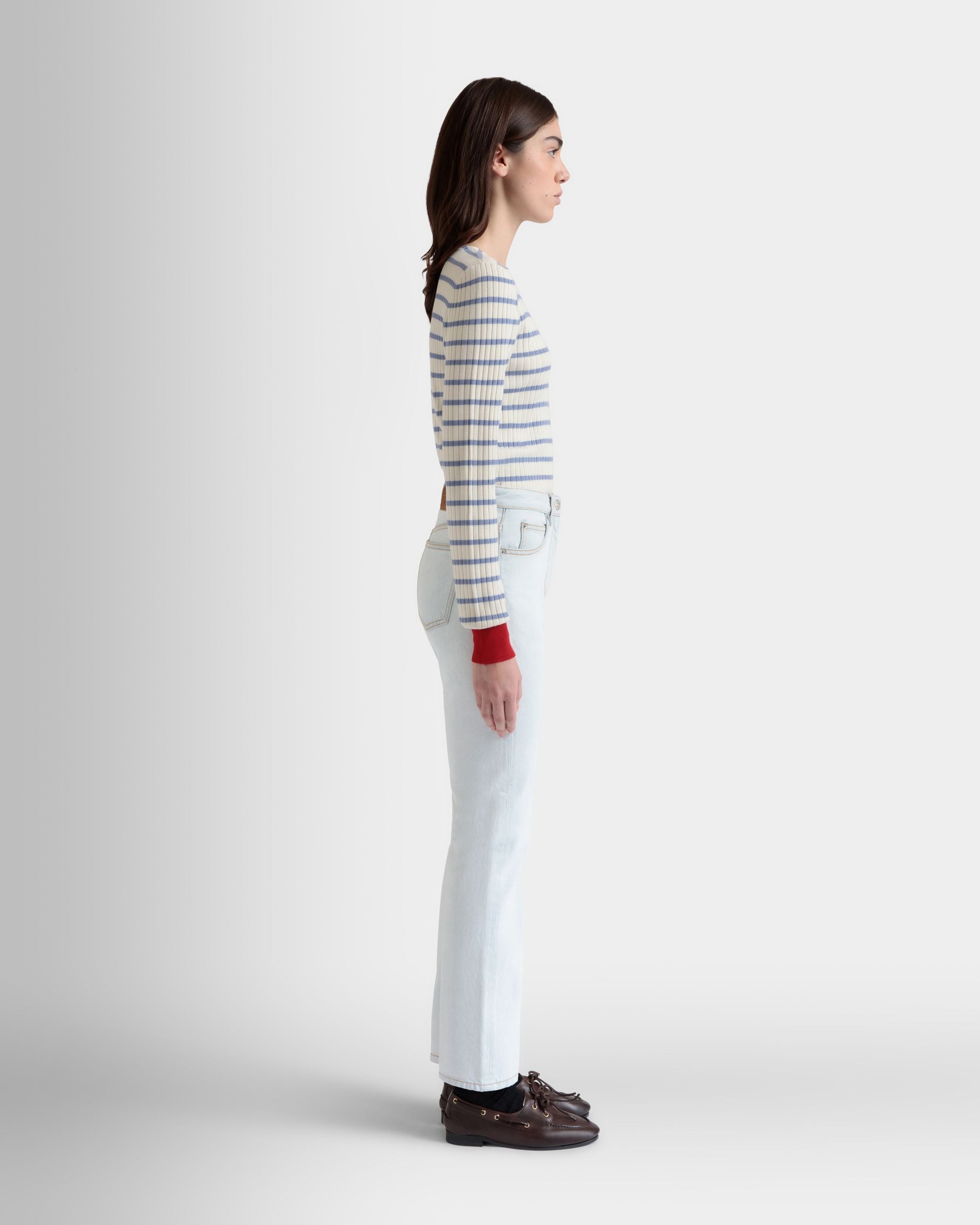 Bally Global - Denim Pants in Light Blue Cotton - Blue