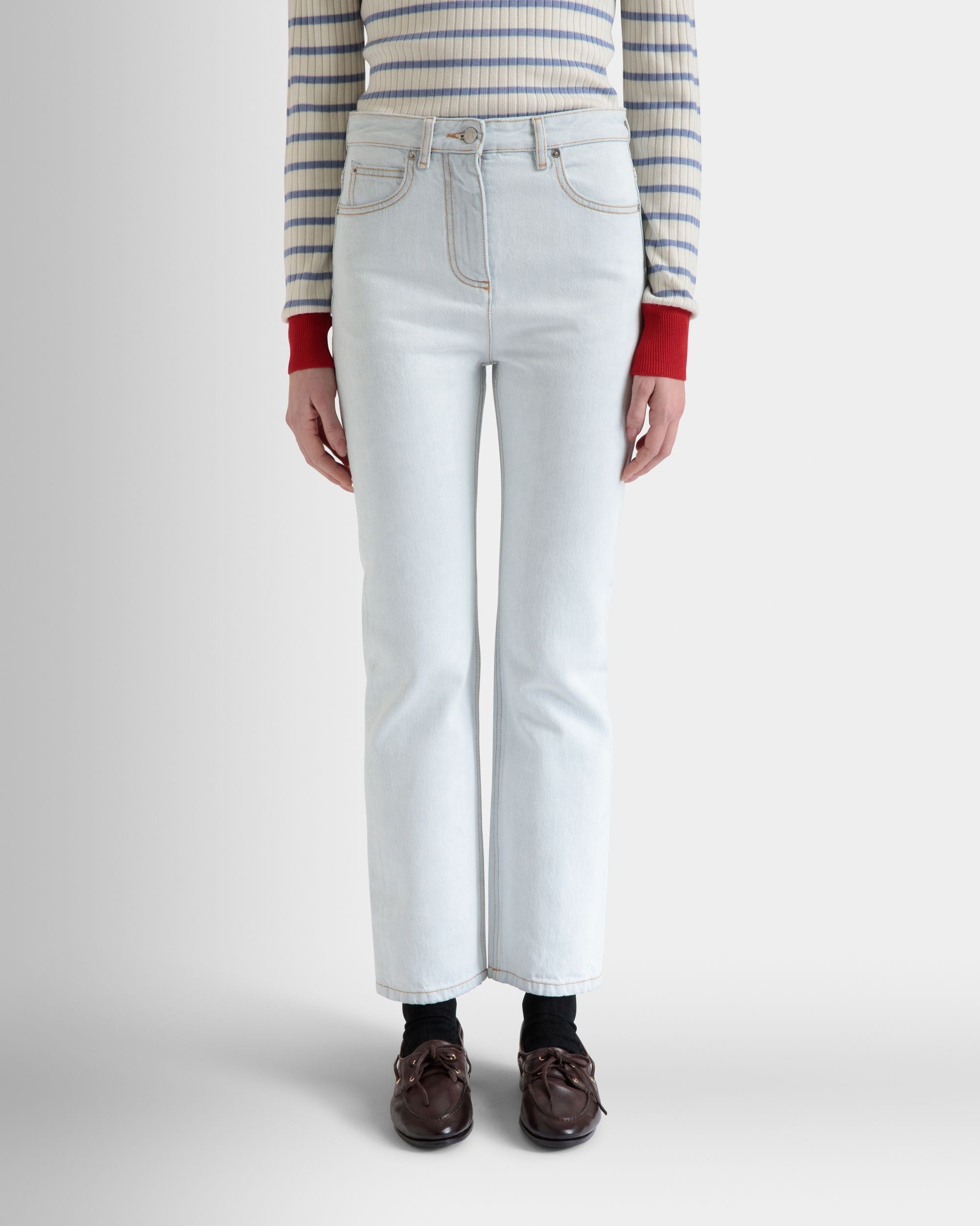 Bally Global - Denim Pants in Light Blue Cotton - Blue