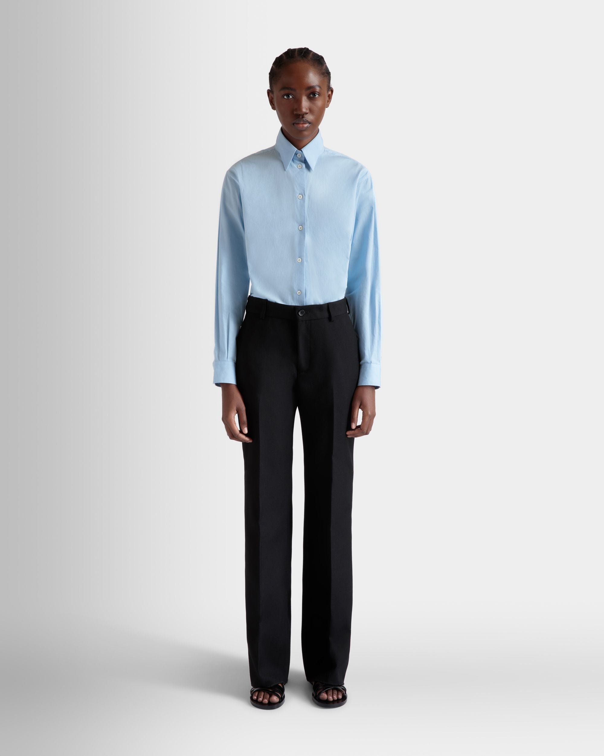 Bally Global - Flared Pants In Black Wool - Black