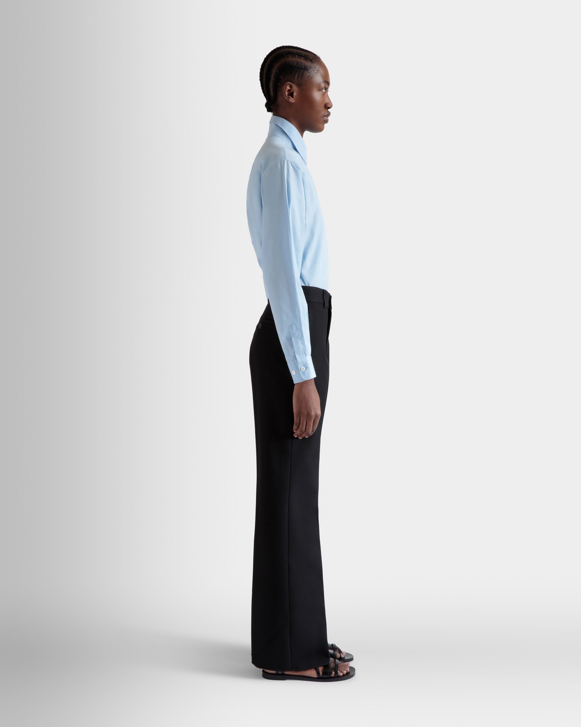 Bally Global - Flared Pants In Black Wool - Black