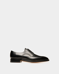 Scamardo Leather Derby Shoes In Black