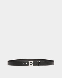 B Buckle Cinturón De 35 Mm En Piel De Color Negro Y Azul Marino