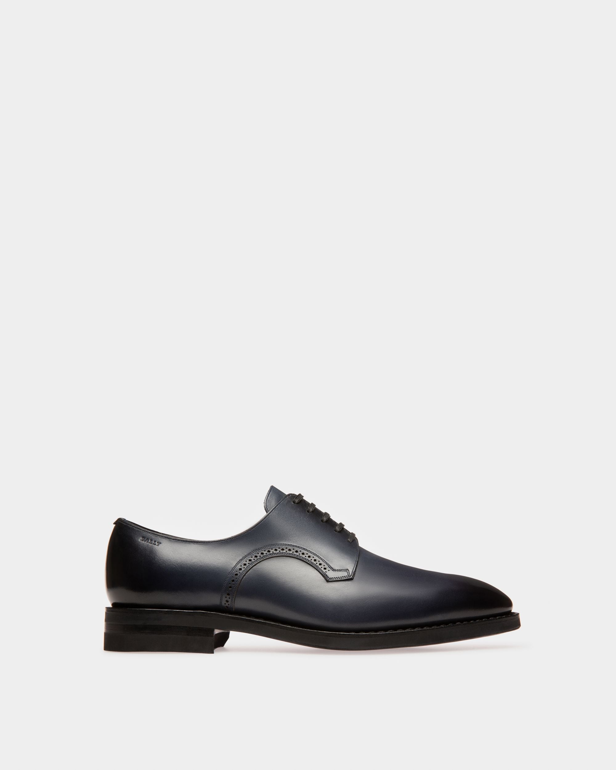 Bally Global - Scrivani Zapatos De Estilo Derby En Piel De Color Azul Marino - Azul