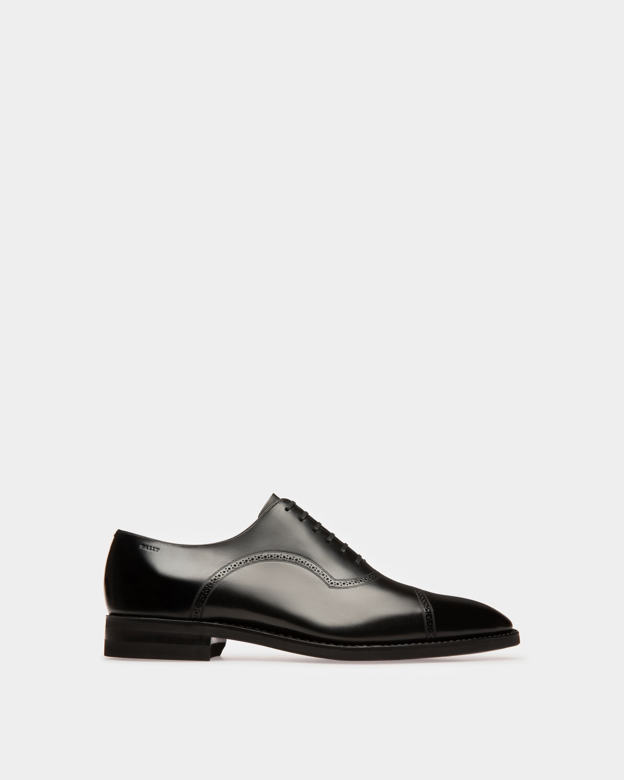 Bally Global - Scotch Men's Leather Oxford Lace-Up Shoe In Black - Black
