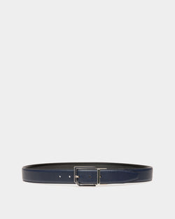 Charlton Leather 35mm Belt In Navy & Black