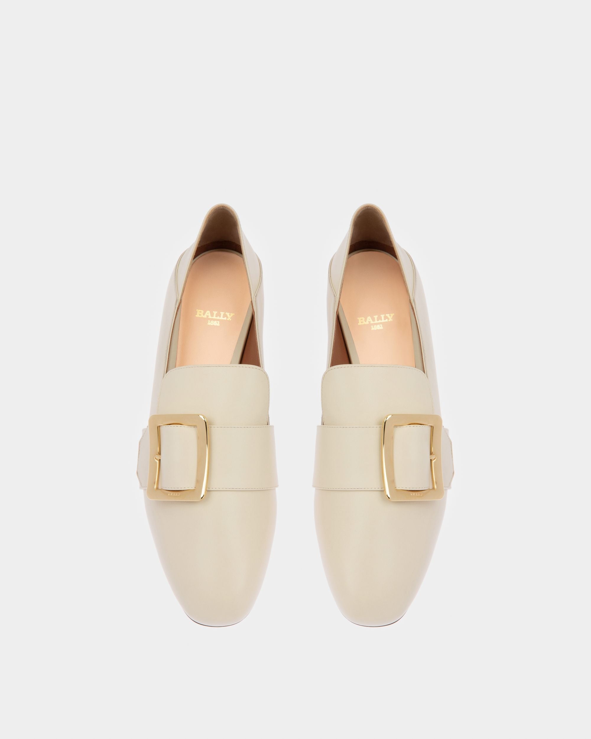 Bally Global - Janelle Women's Leather Slipper In Bone - Blanco