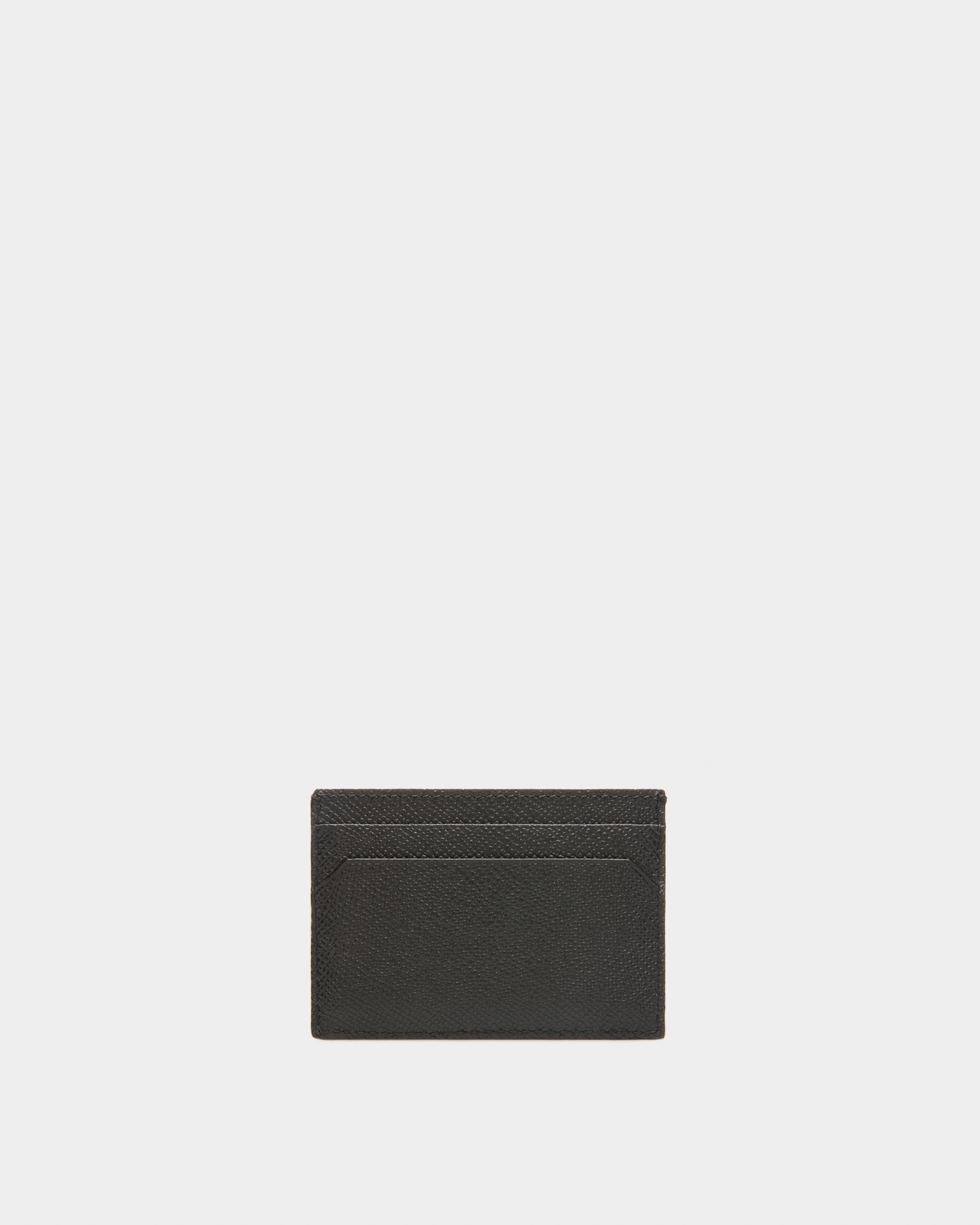 Bally Global - Lettering Business Card Holder In Black Leather - Black