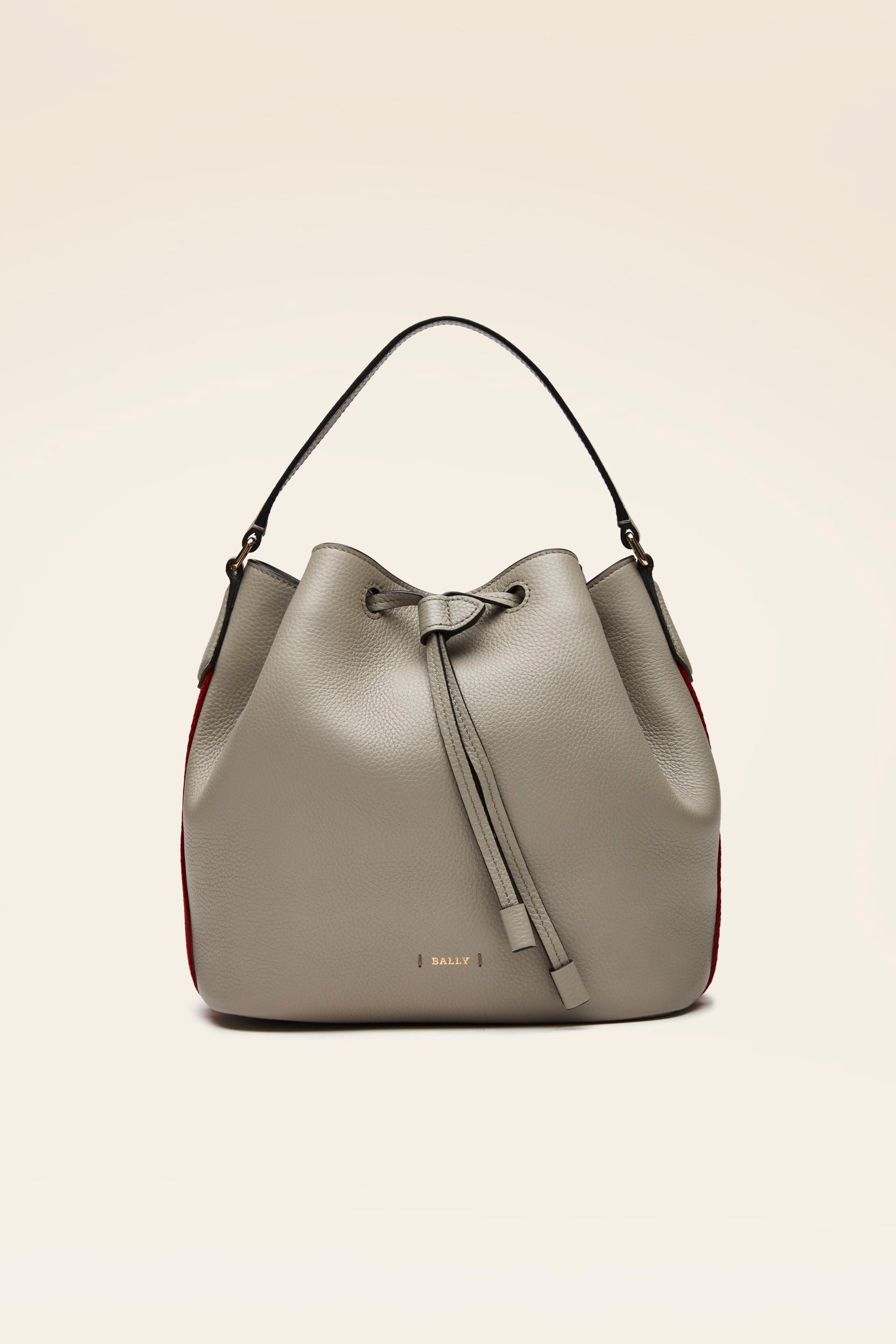 Bally Global - Bucket Bag in Taupe Grained Leather - Brown