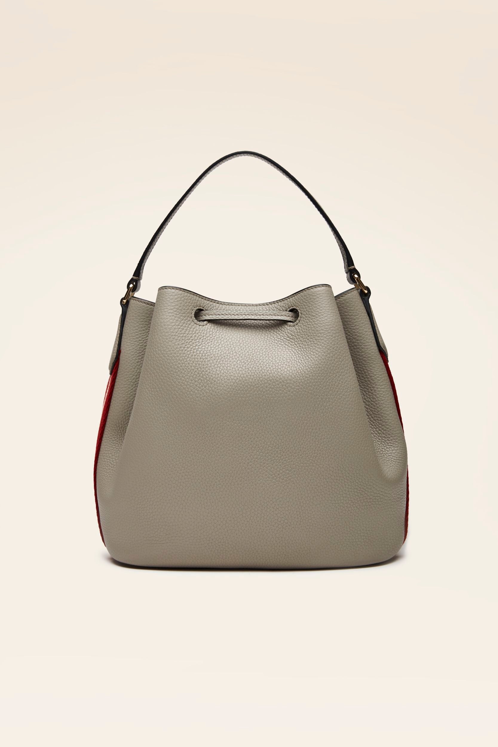 Bally Global - Bucket Bag in Taupe Grained Leather - Brown