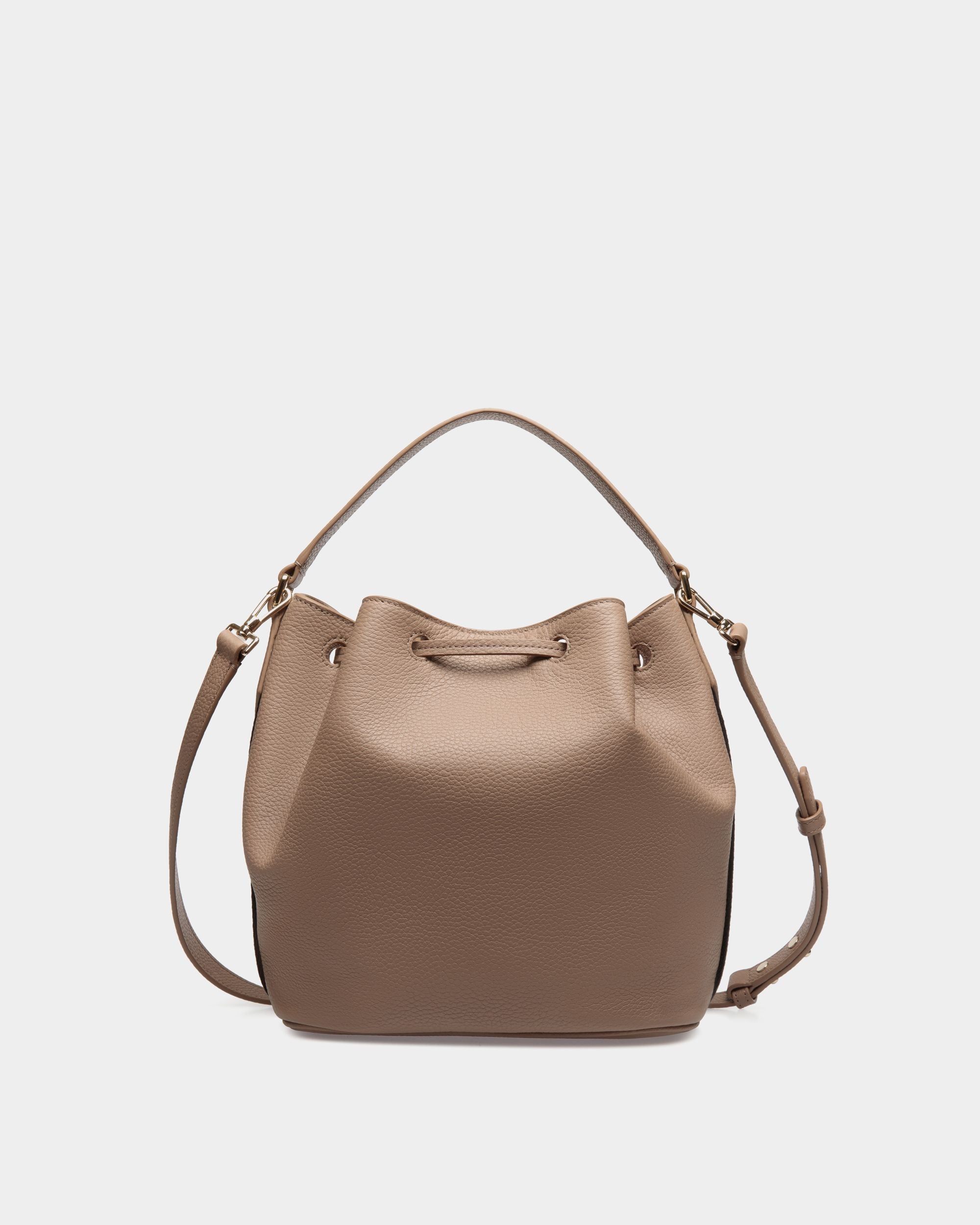 Bally Global - Bucket Bag in Beige Grained Leather - Beige