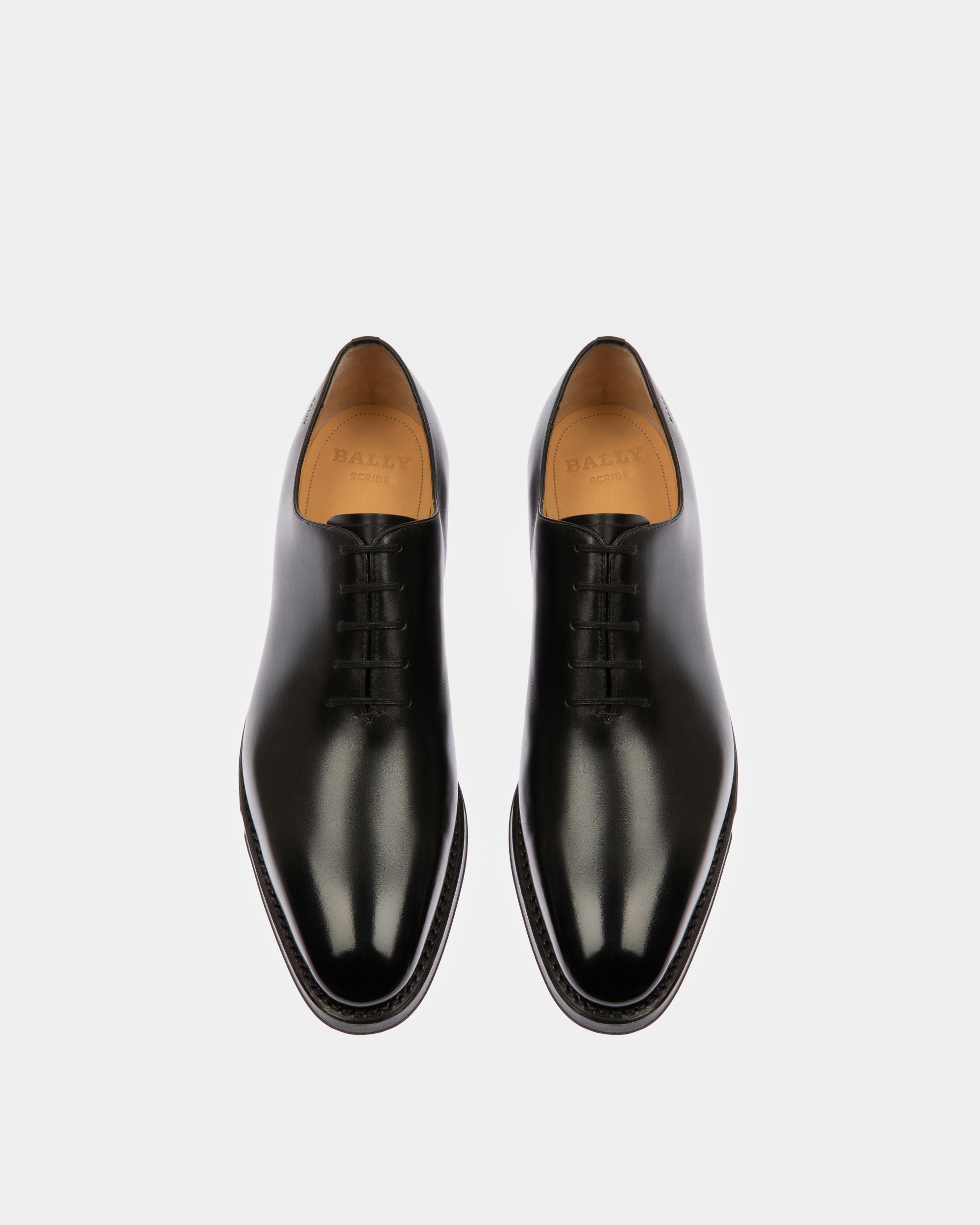 Bally Global - Scolder Men's Plain Calf Leather Oxford Shoe In Black - Black