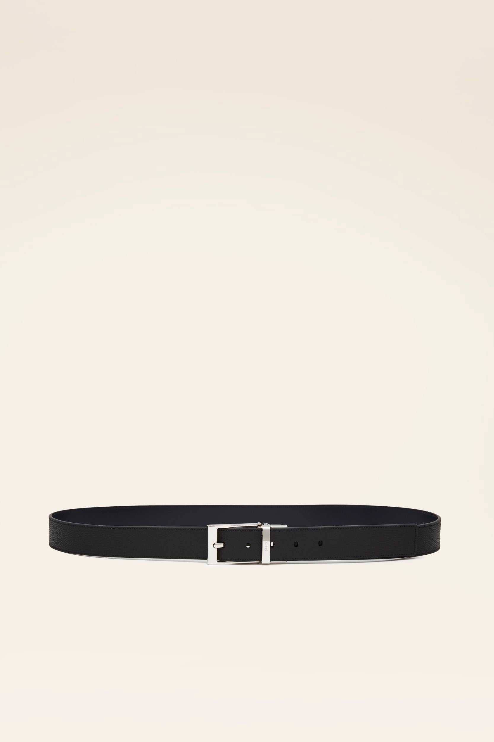 Bally Global - Men's Black Leather Belt - Black