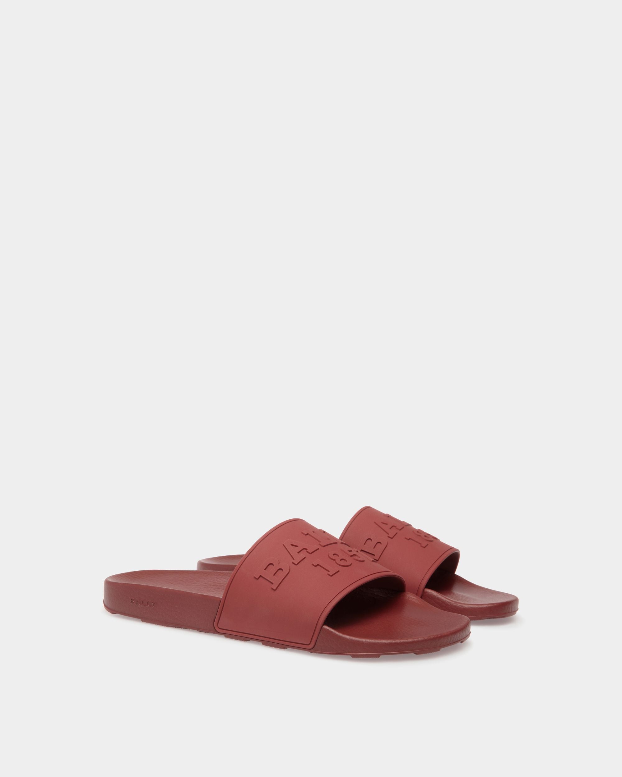 Bally Global - Slider Sandals In Red Rubber - Red