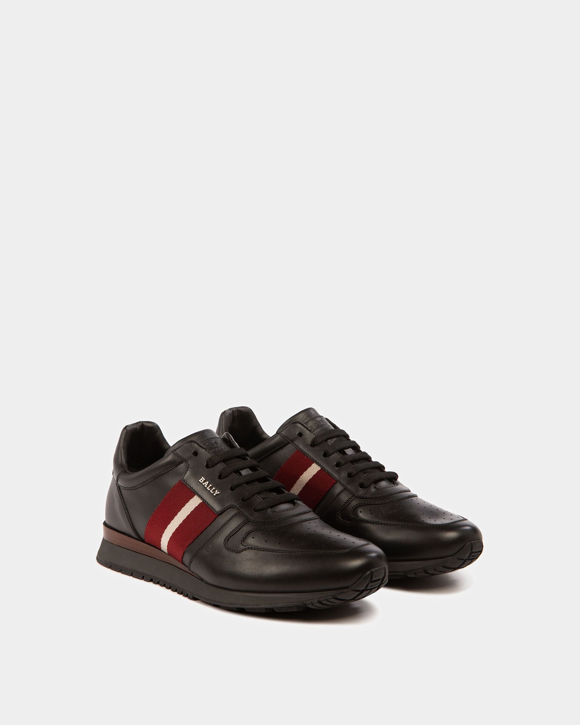 Bally Global - Astel Zapatilla Deportiva De Cuero De Color Negro - Negro